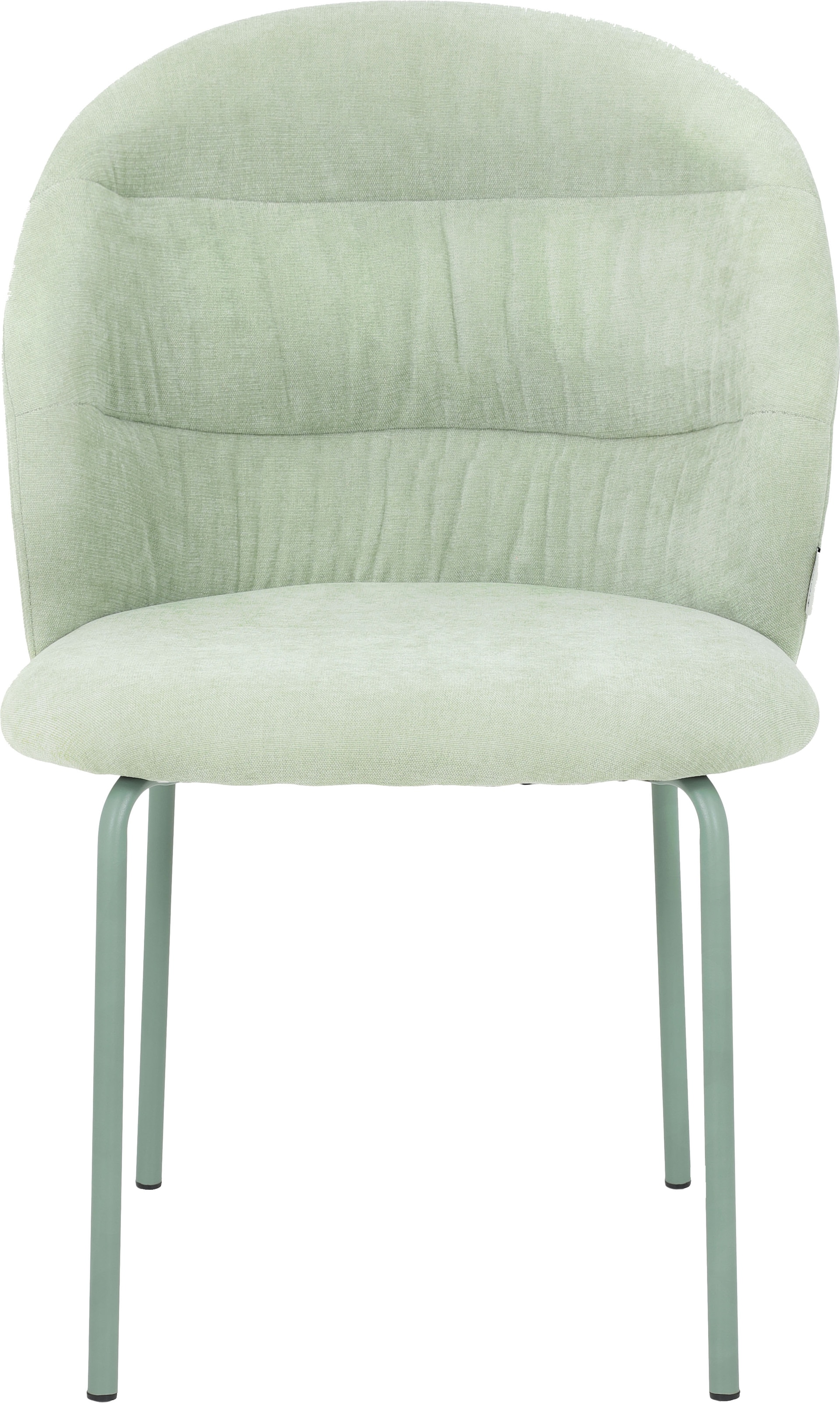 TOM TAILOR HOME 4-Fußstuhl »LEAF CHAIR«, (Set), 2 St., Chenille, 4-Fußgestell, Raffung in der Rückenlehne