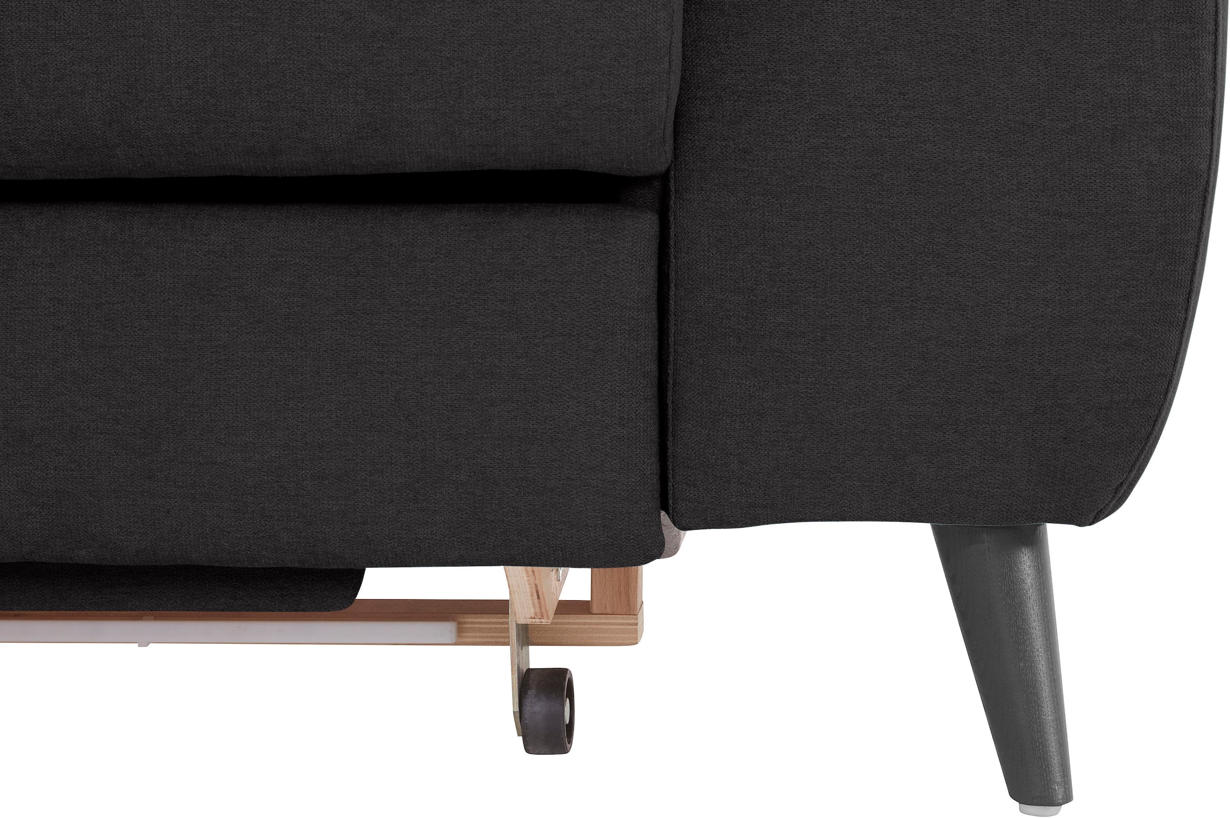 COTTA Ecksofa »Mia L-Form mit 3 Zierkissen«, wahlweise mit Bettfunktion, Bettkasten, Beleuchtung & Wireless-Charger