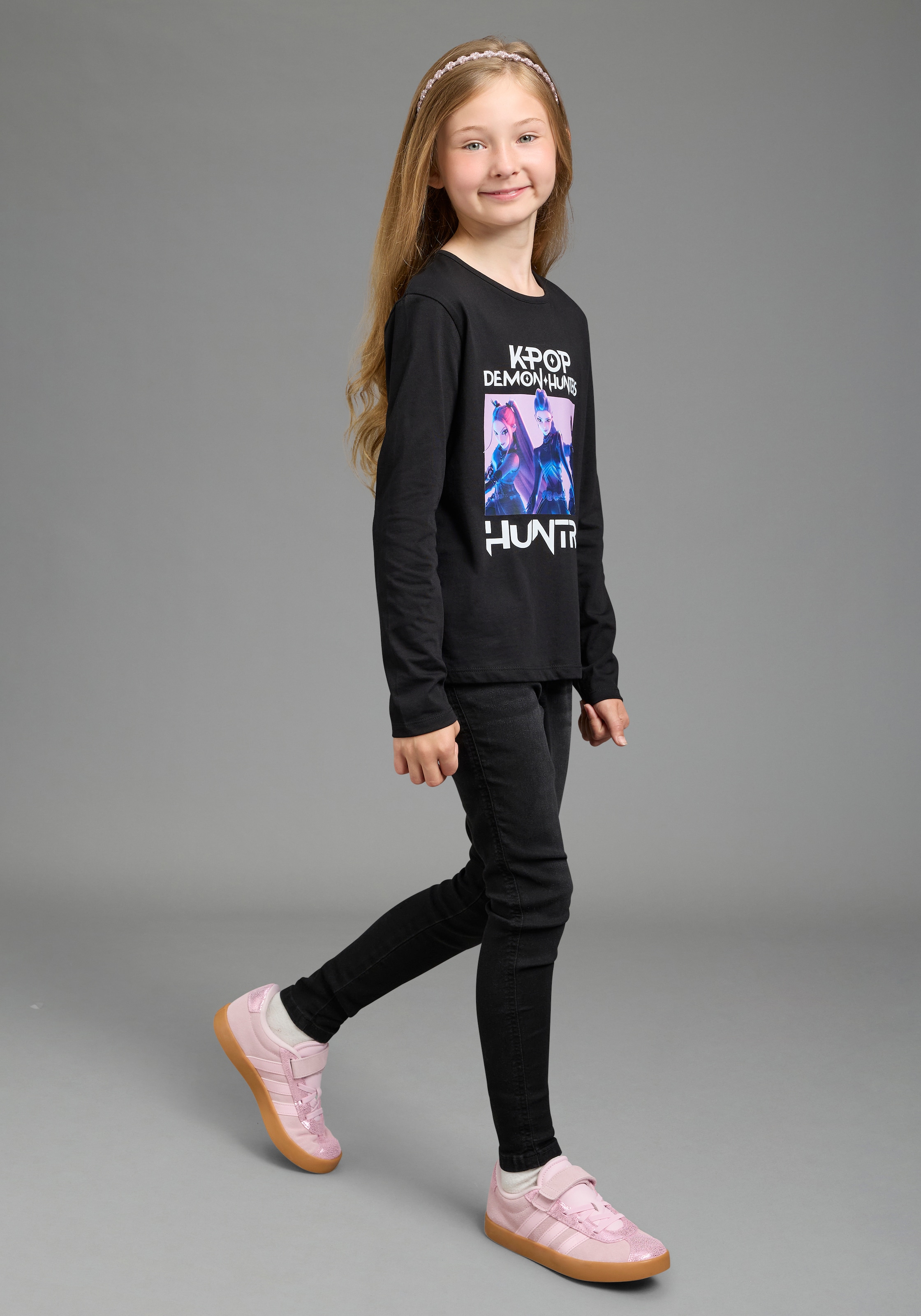 KIDSWORLD Langarmshirt »K-POP DEMON HUNTERS Shirt« hüftlang, mit Rundhalsausschnitt, Basic Passform