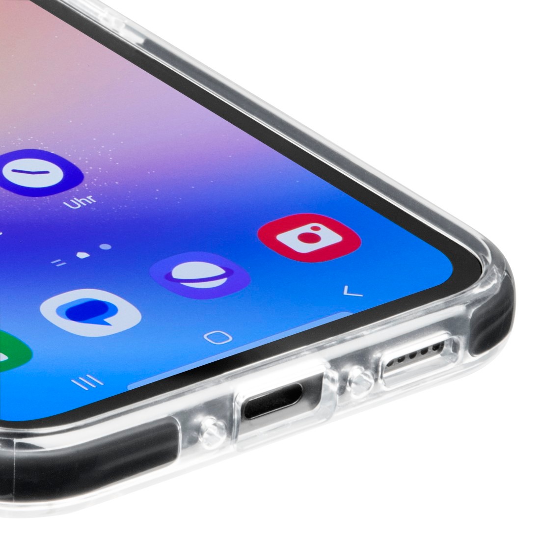 Hama Smartphone-Hülle »Cover für Samsung Galaxy A34 5G, transparent, schwarz, wasserabweisend«, Galaxy A34 5G