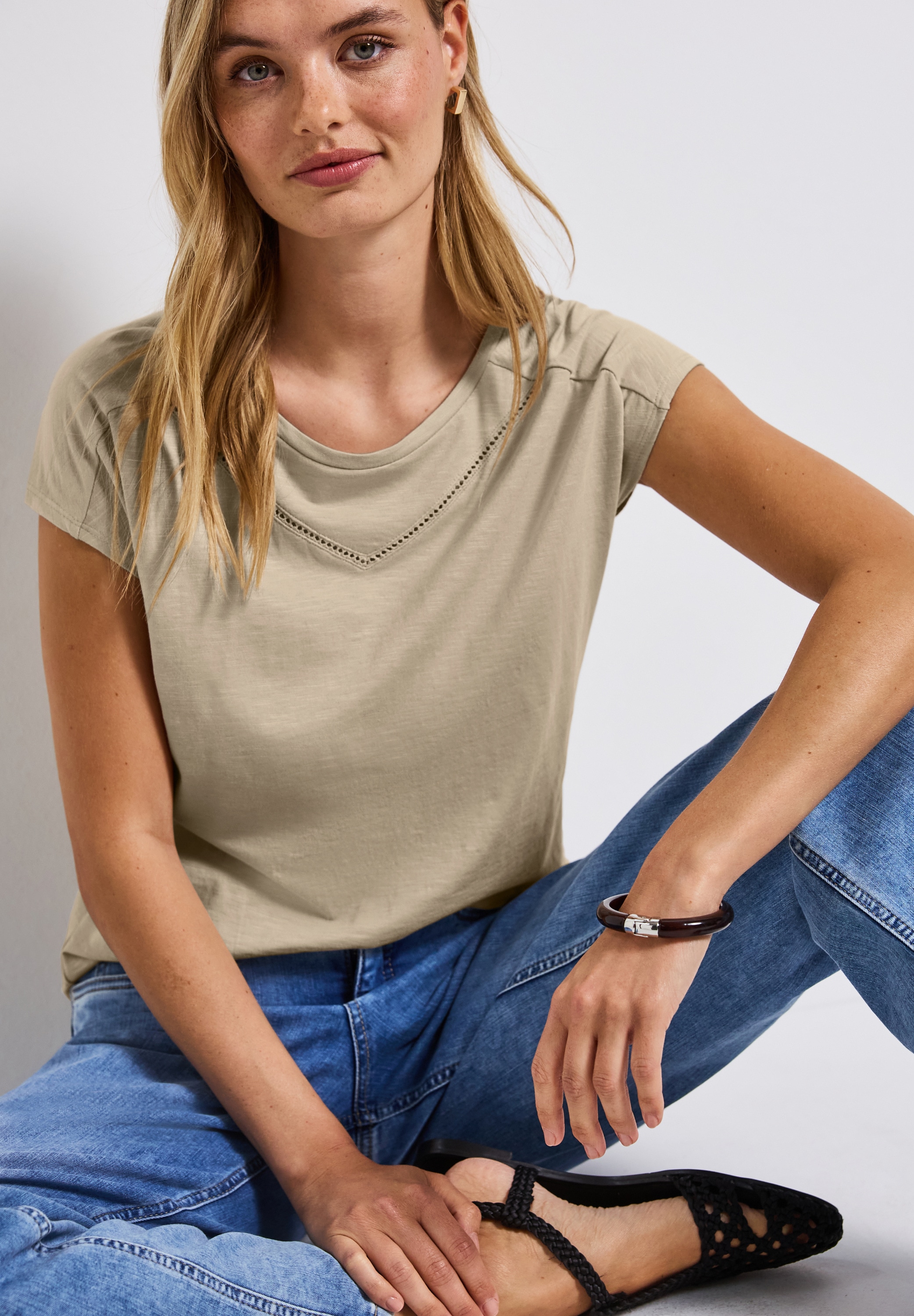 STREET ONE Shirttop, mit Deko-Tape