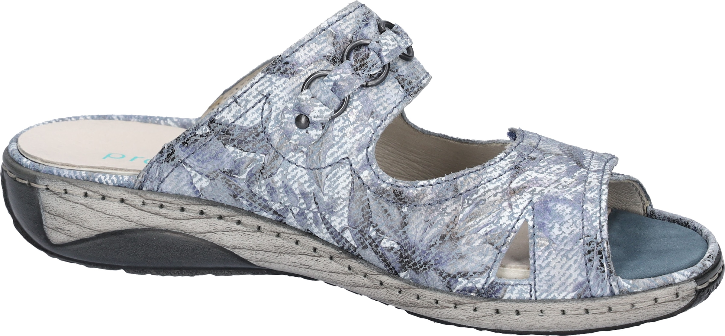 Waldläufer Pantolette »GARDA«, Sommerschuh, Klettschuh, Hausschuh in Bequemweite G (= weit)