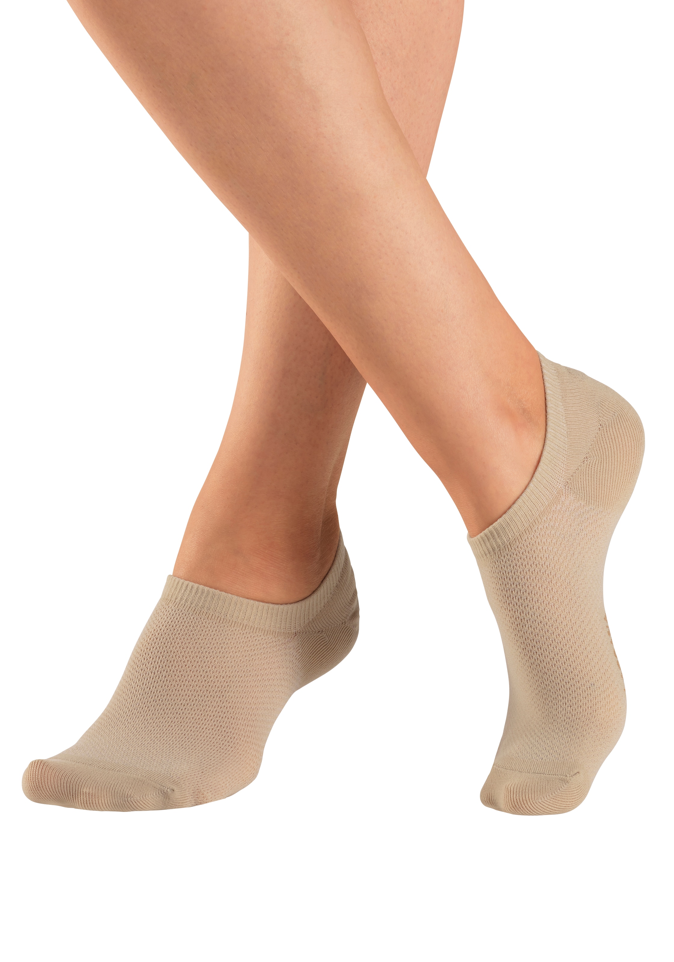 LASCANA ACTIVE Sneakersocken, (Packung, 7 Paar), mit Pikeestruktur und Silicon