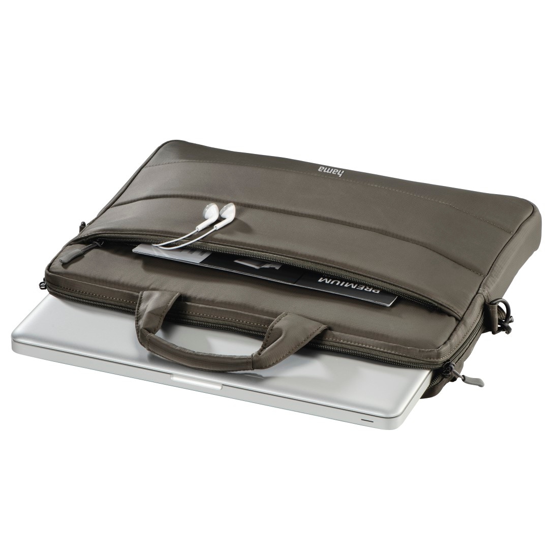 Hama Laptoptasche »Notebook Tasche bis 40 cm (15,6 Zoll) aus Nylon, eleganter Look«, Mit Tablet- und Dokumentenfach, Organizerstruktur und Trolleyband