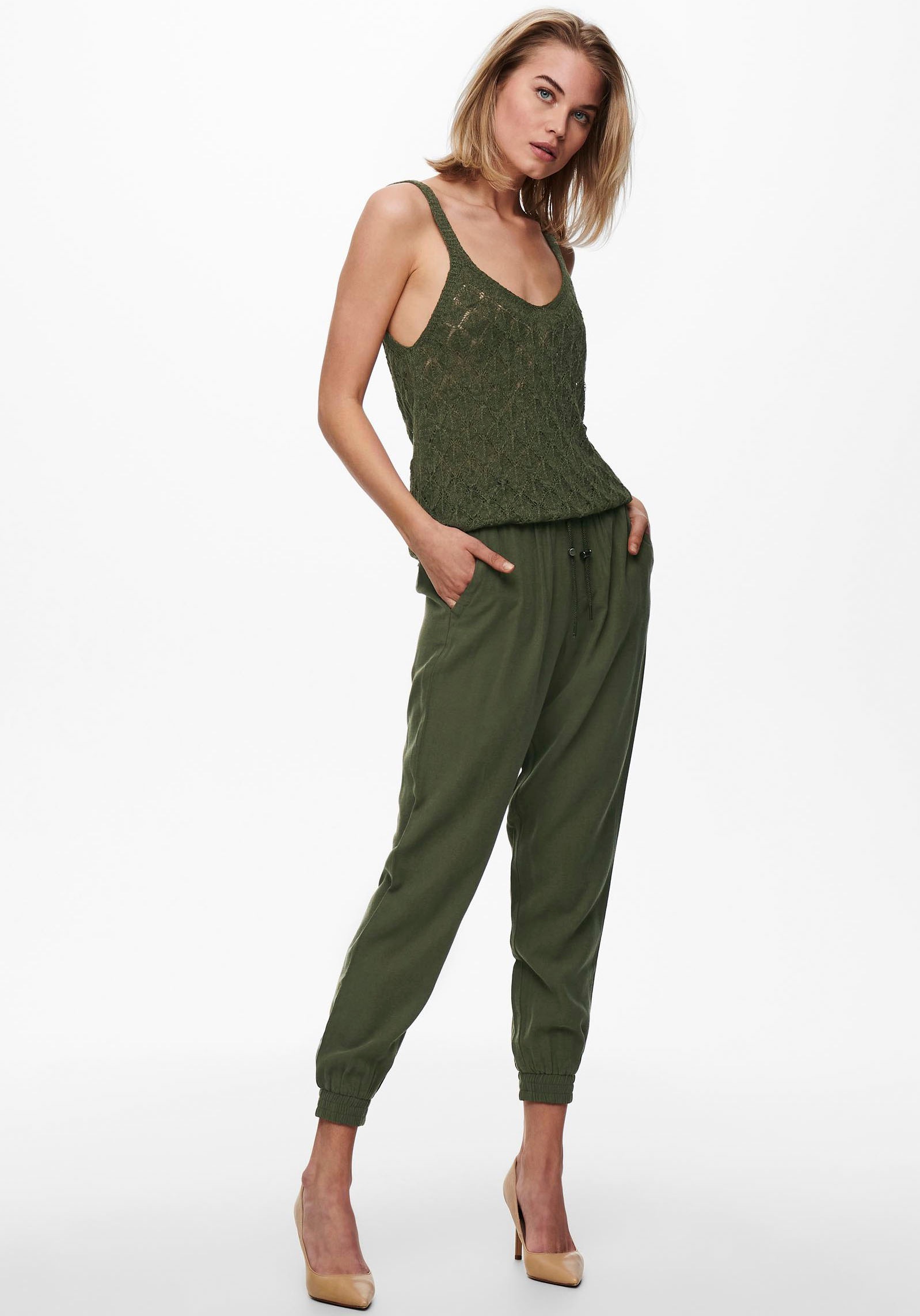 ONLY Jogger Pants »ONLKELDA-EMERY MW PULL-UP PANTS«