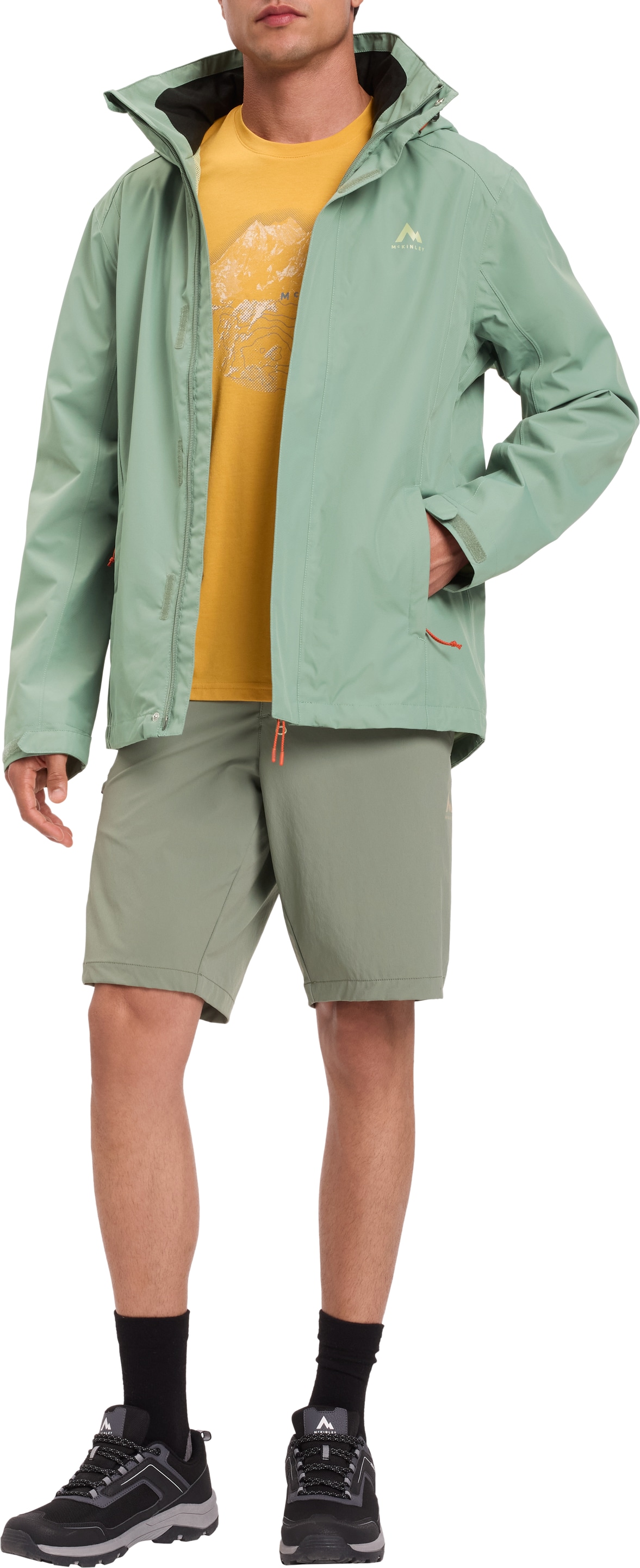 McKINLEY Outdoorjacke »HE.-FUNKTIONS-JACKE ADIA M« mit abnehmbarer und verstellbarer Kapuze, mit Netzfutter