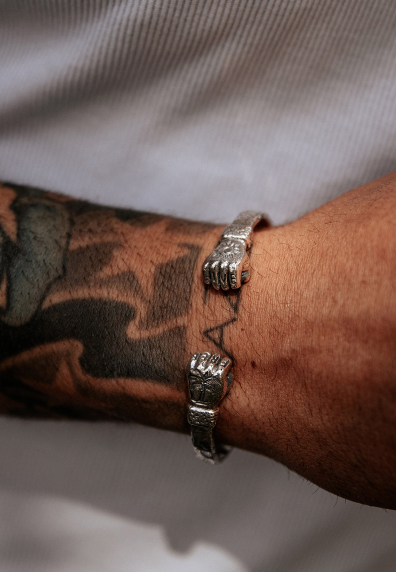 HAZE & GLORY Armreif »Armband Armreif - Live Free 925 Silber«