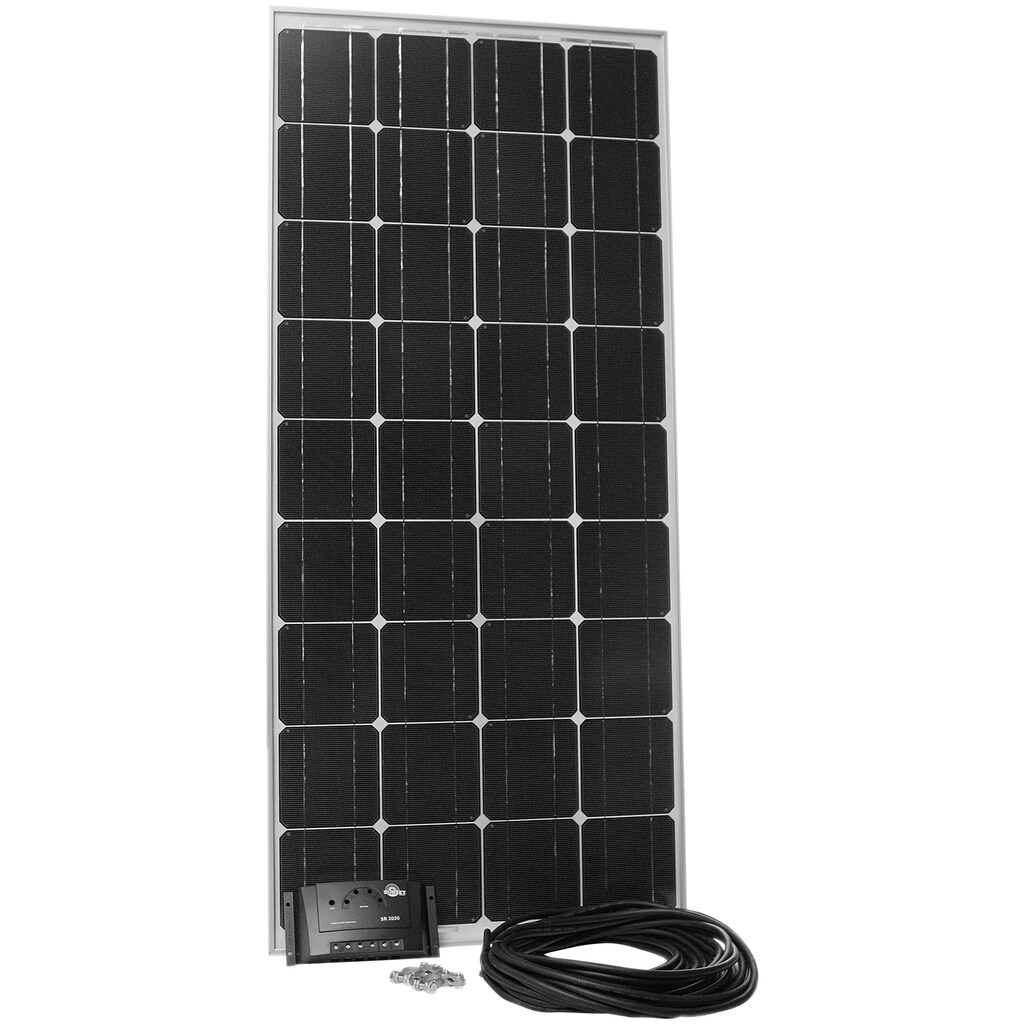 Sunset Solarmodul »Stromset AS 140, 140 Watt, 12 V«, (Set), für Gartenhäuser oder Reisemobil