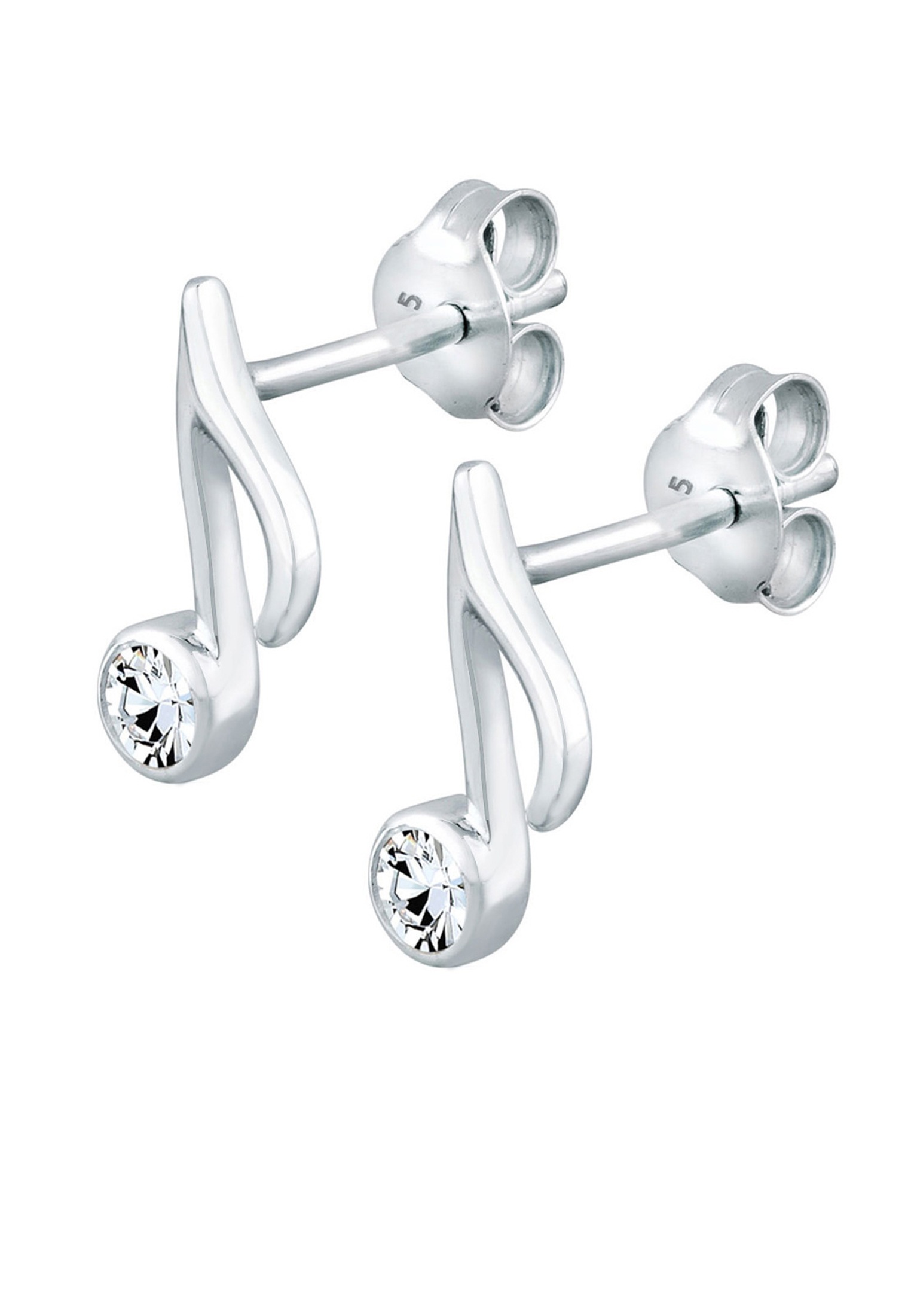 Elli Paar Ohrstecker »Ohrringe Note Musik 925 Silber, mit Kristallen von Swarovski®«