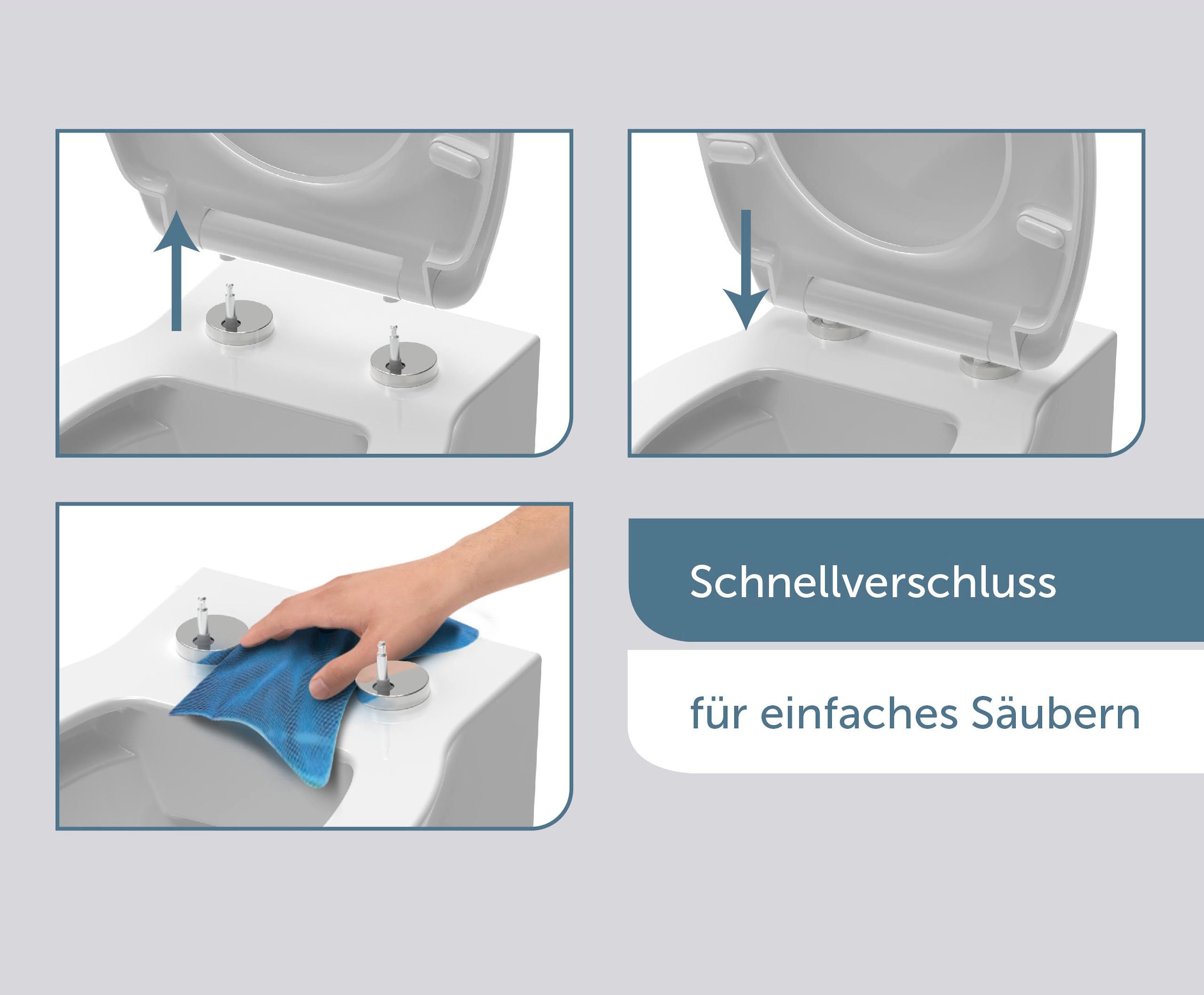 Schütte WC-Sitz, mit Absenkautomatik und Schnellverschlusstechnik