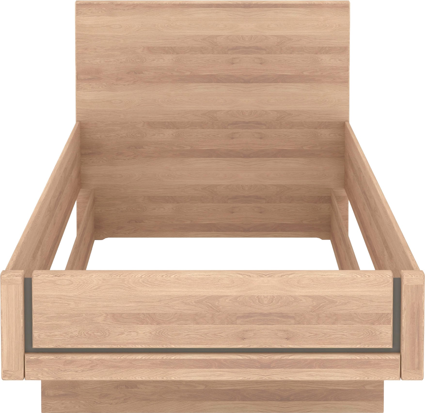 Musterring Holzbett »Sorrent, Bettgestell, Bettrahmen, teilmassiv Eiche«, (MADE IN GERMANY), Eiche teilmassiv, Liegehöhenverstellung, in schwebender Optik