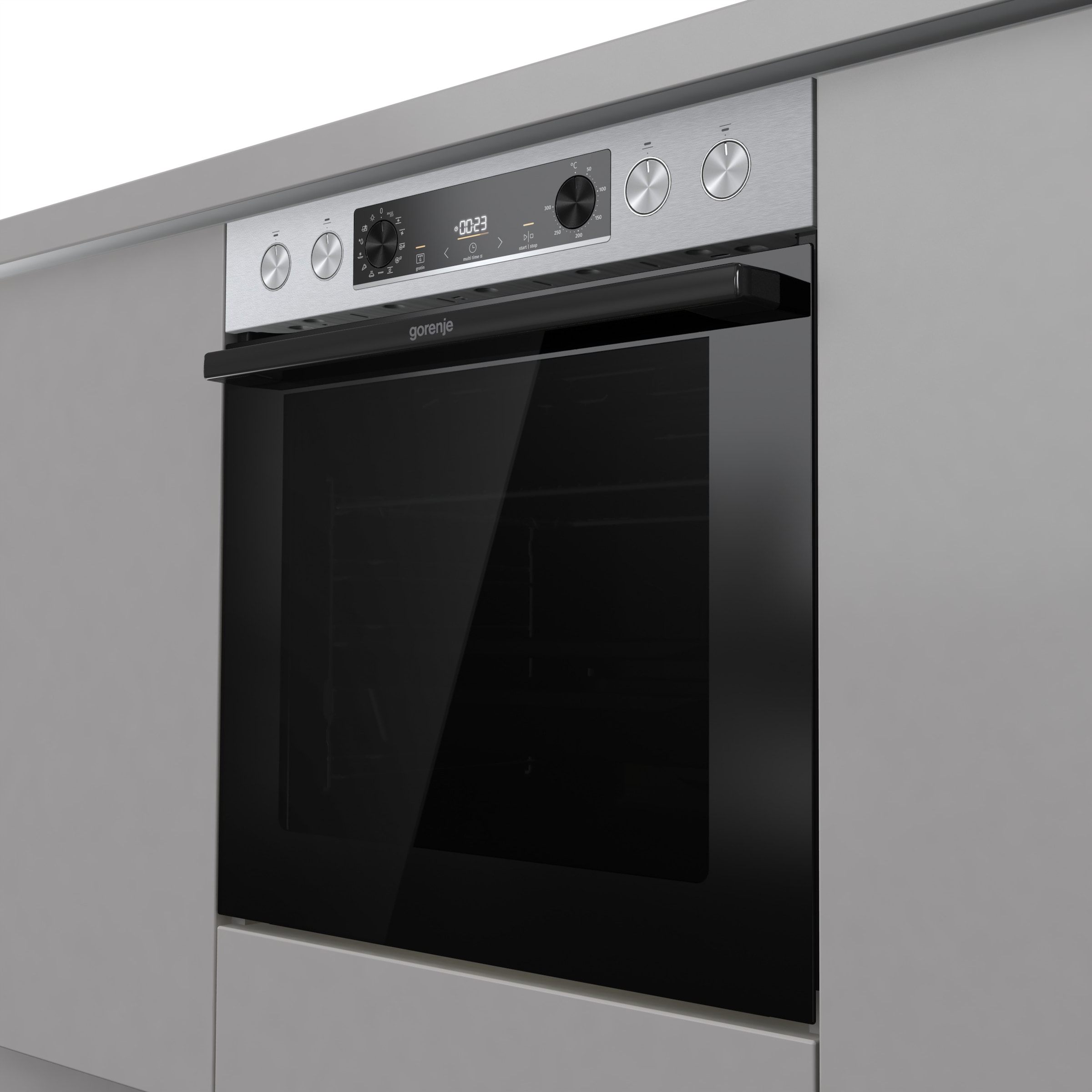 GORENJE Induktions Herd-Set »BCSIB737OTX« mit 1-fach-Teleskopauszug ecoClean Plus 1 Stk. tlg. Pizzafunktion mit 300 °C – perfekt für Pizza, Focaccia und mehr!