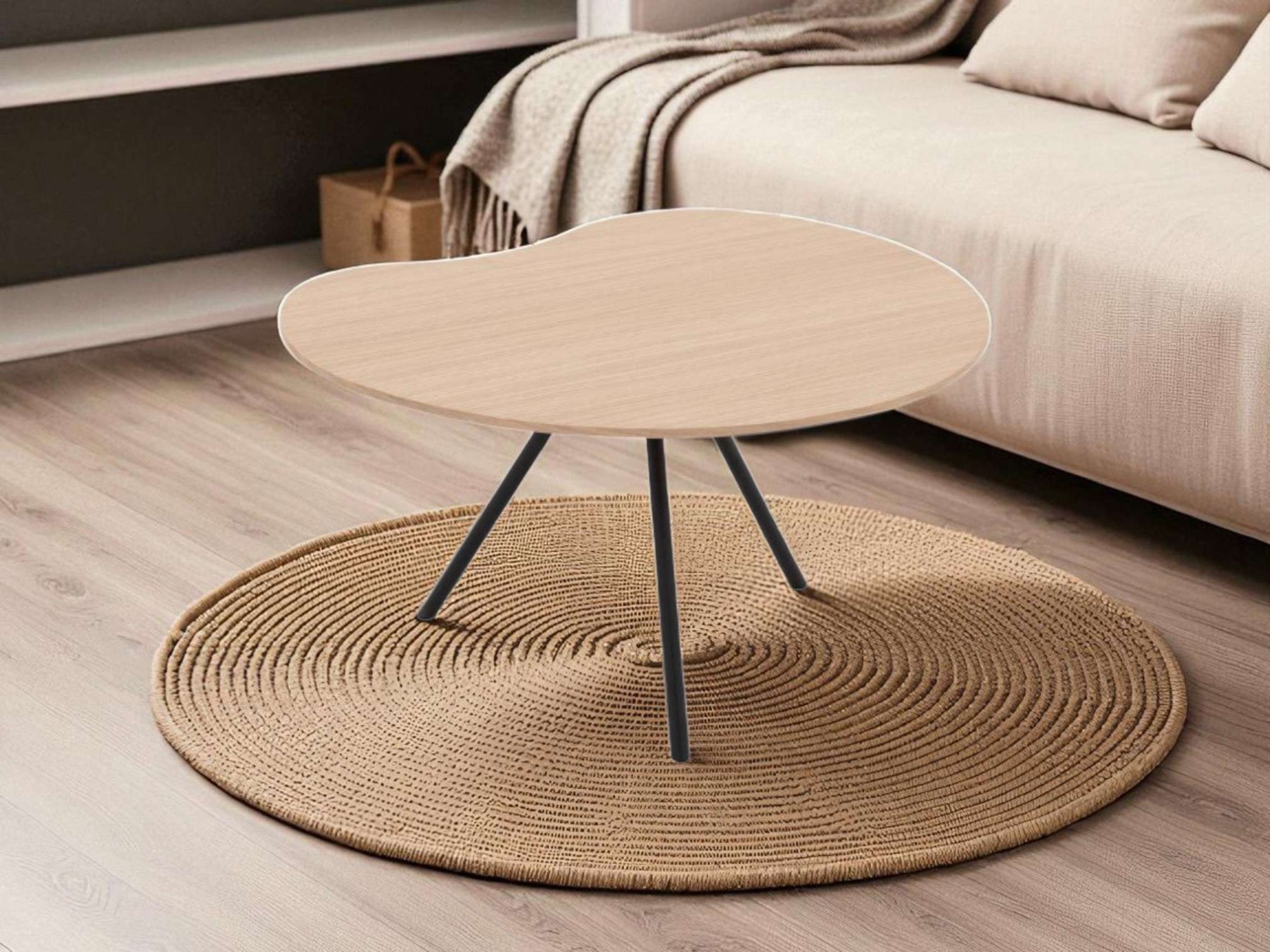 Home affaire Couchtisch »Arendal, Tisch, Satztisch, Kaffeetisch, Sofatisch« 1 Stk. tlg. Tischplatte mit Echtholzfurnier aus Eiche, Gestell aus Metall, FSC®