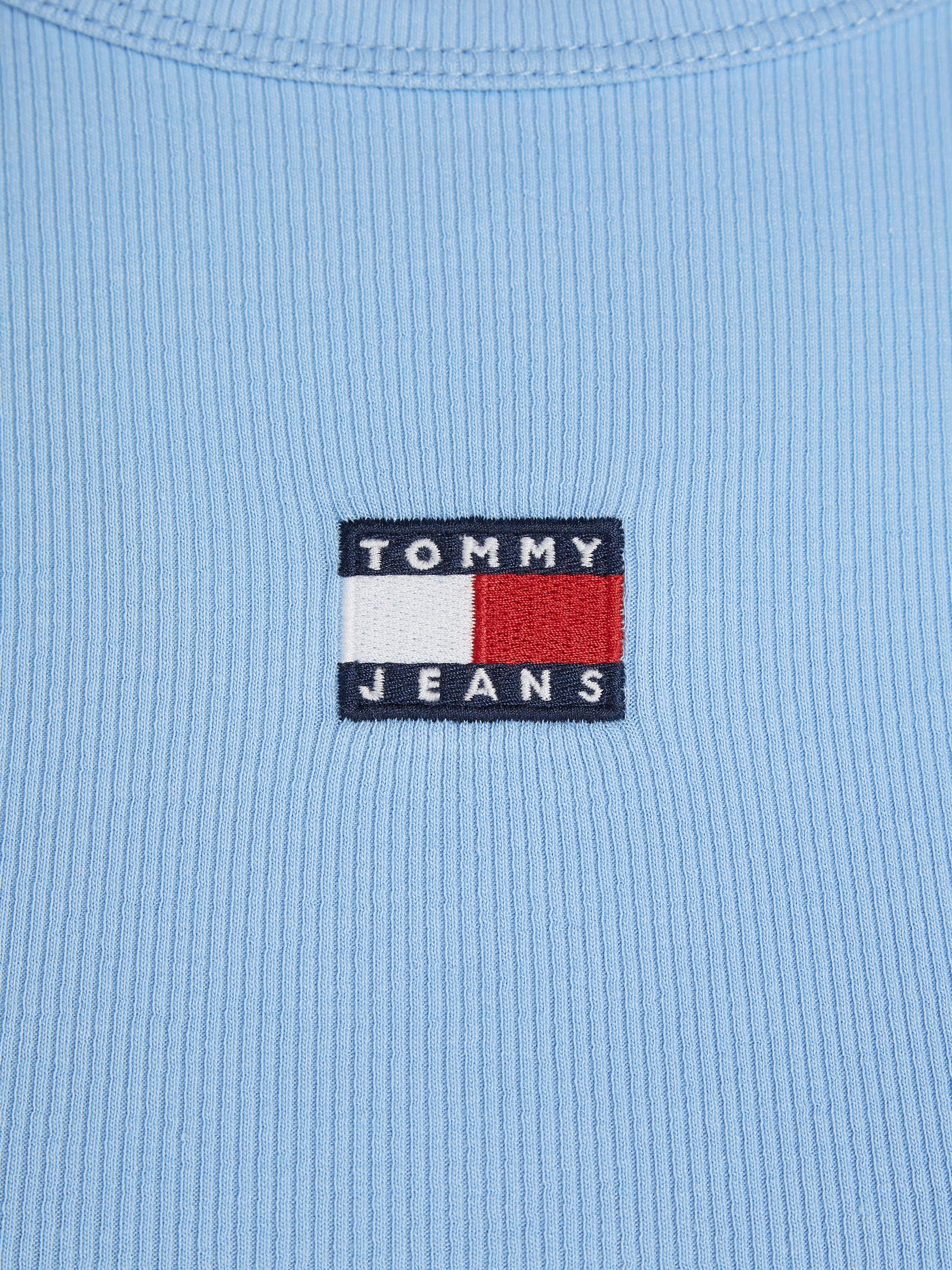 Tommy Jeans T-Shirt »TJW SLIM BADGE RIB TEE«, in Rippoptik