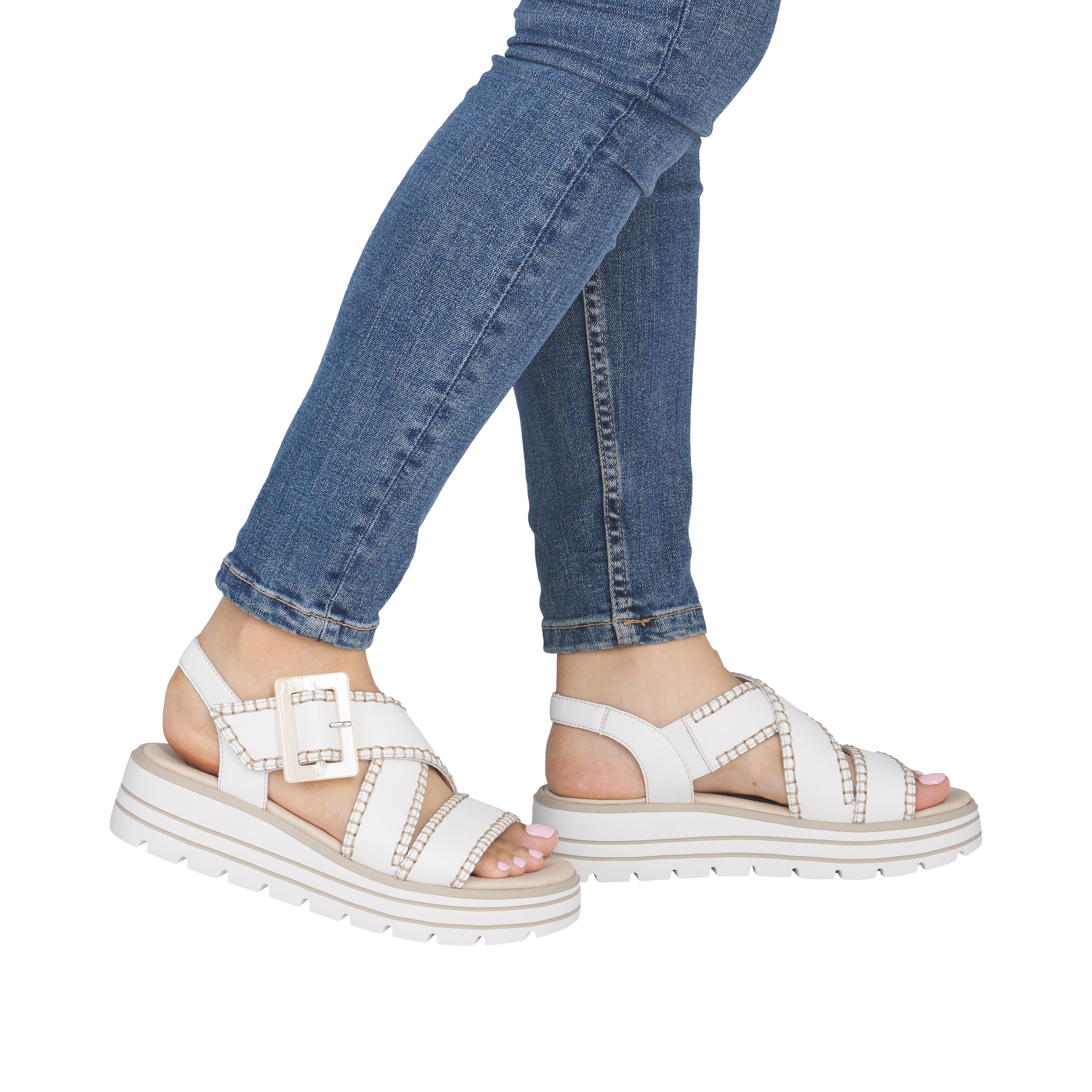 Remonte Plateausandaletten  Sommerschuh, Riemchensandale mit Klettverschluss