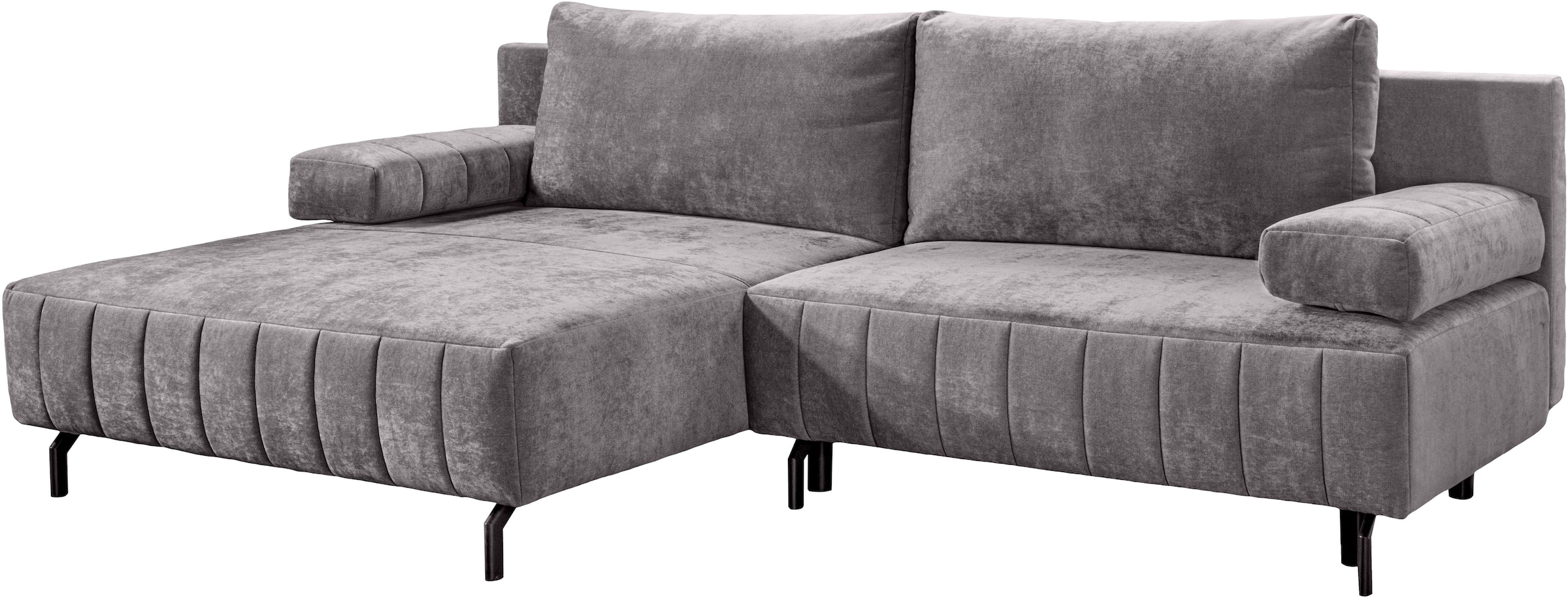 exxpo - sofa fashion Ecksofa inkl. Bettfunktion und Bettkasten, 15cm bodenfrei, Breite 262cm