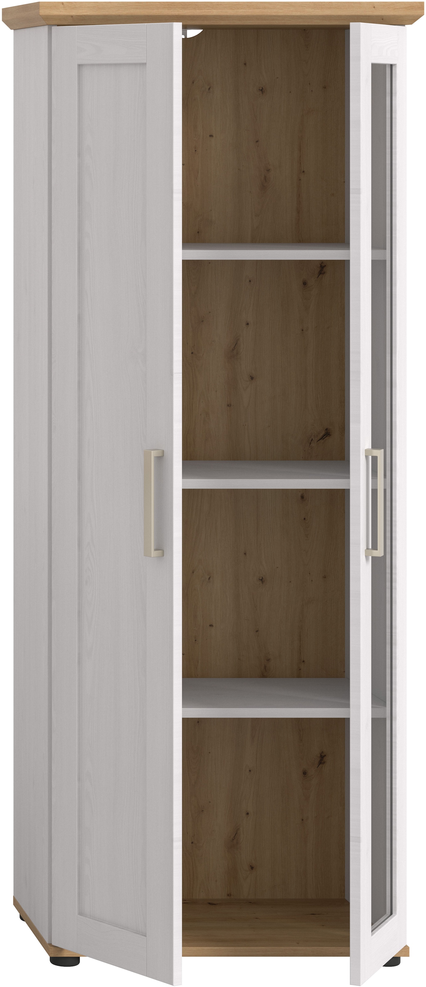 Home affaire Vitrine »Cosenza, Höhe 161 cm, 2 Türen, 4 Fächer«, (1 St.), Vitrine, Höhe 161 cm, Wohnzimmer, Esszimmer