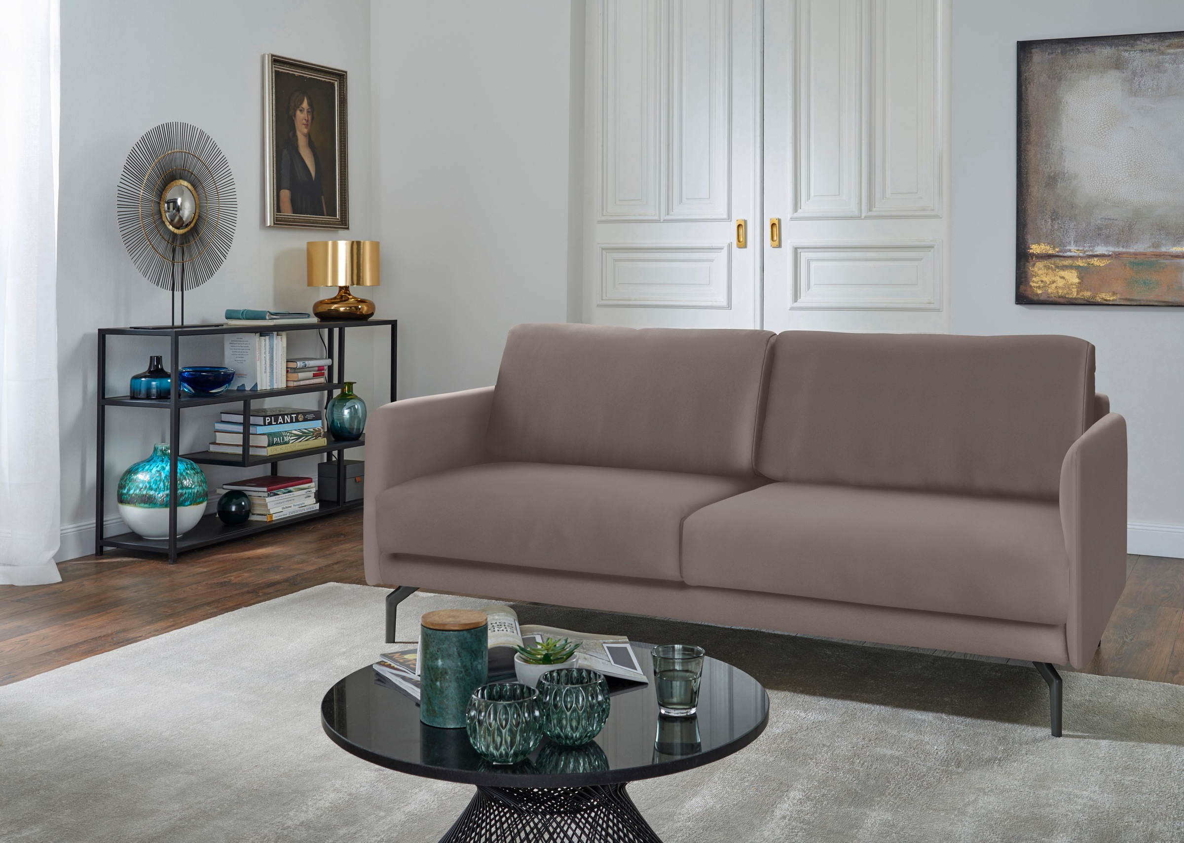 2-Sitzer »CR.450, Designsofa, Loungesofa«, Armlehne sehr schmal, Alugussfüße in...