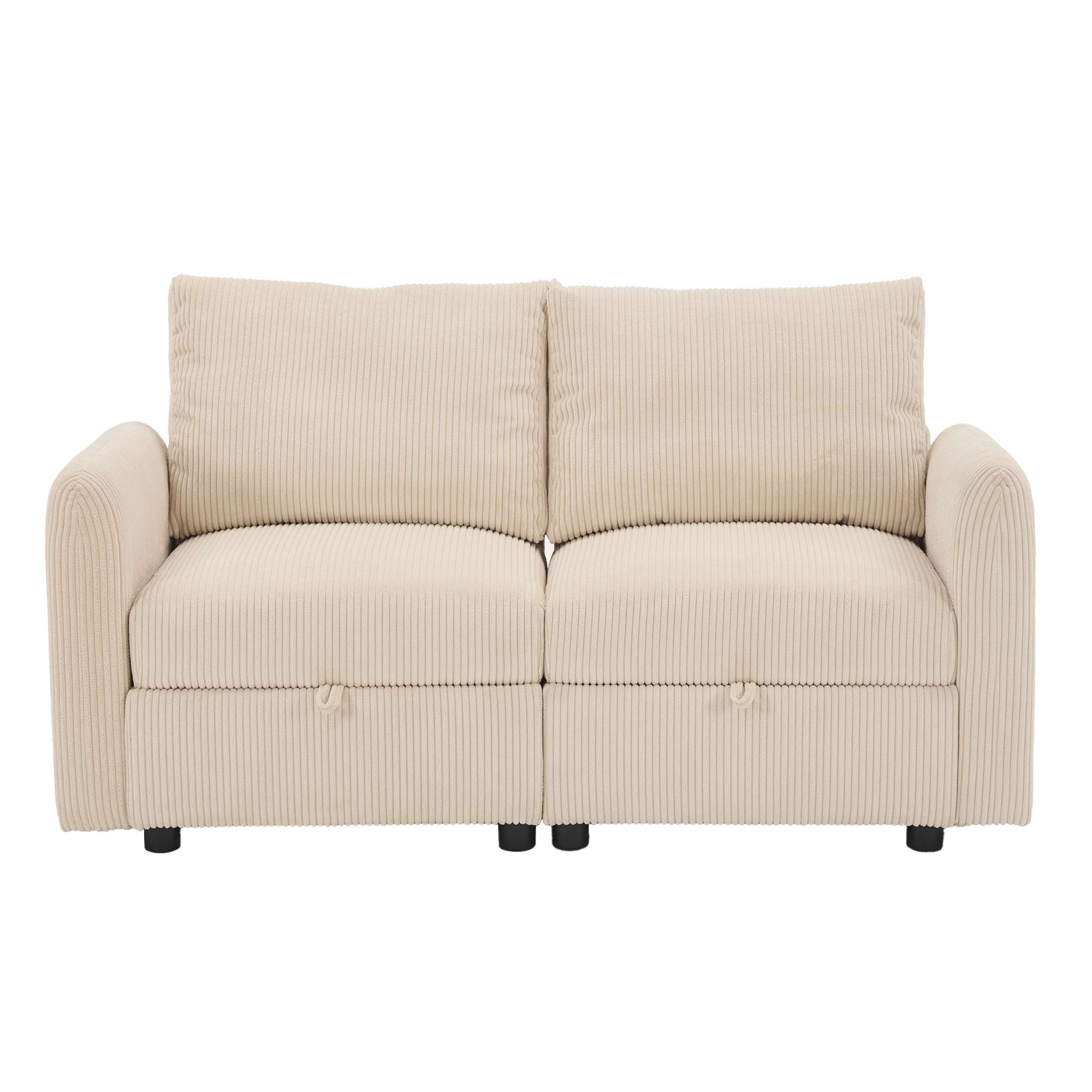 Dorel Home 2-Sitzer »STILHUS Modularsofa mit Stauraum, Breite 155 cm, Cord-Bezug« als Modul oder separat verwendbar - individuell kombinierbar