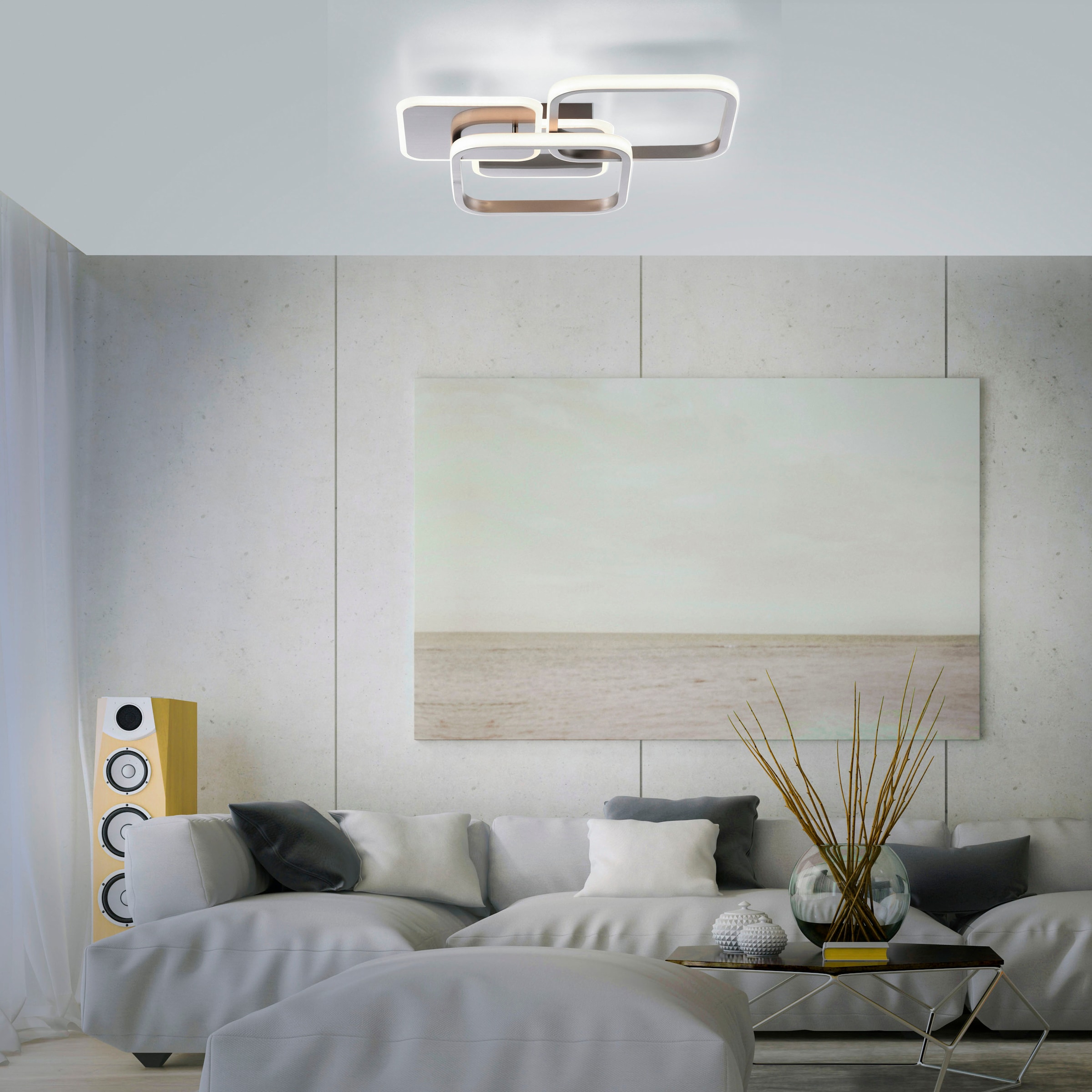 JUST LIGHT Deckenleuchte »SEVENT« LED-Board 1 Stk. Warmweiß LED