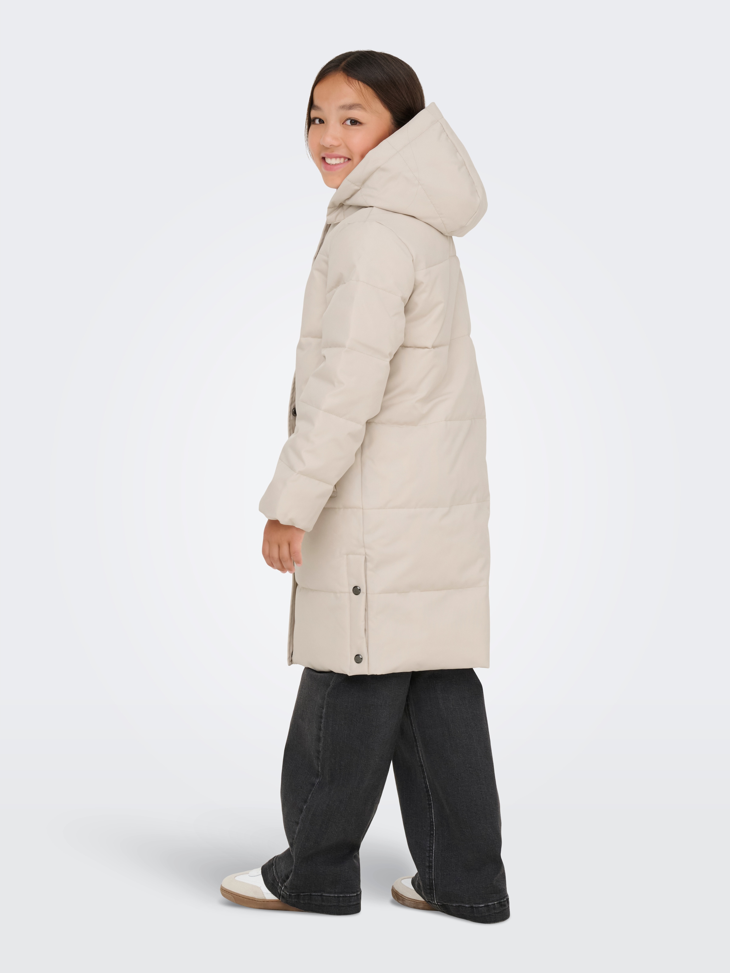 KIDS ONLY Steppmantel »KOGIRENE PUFFER COAT OTW NOOS« mit seitlichen Druckknöpfen