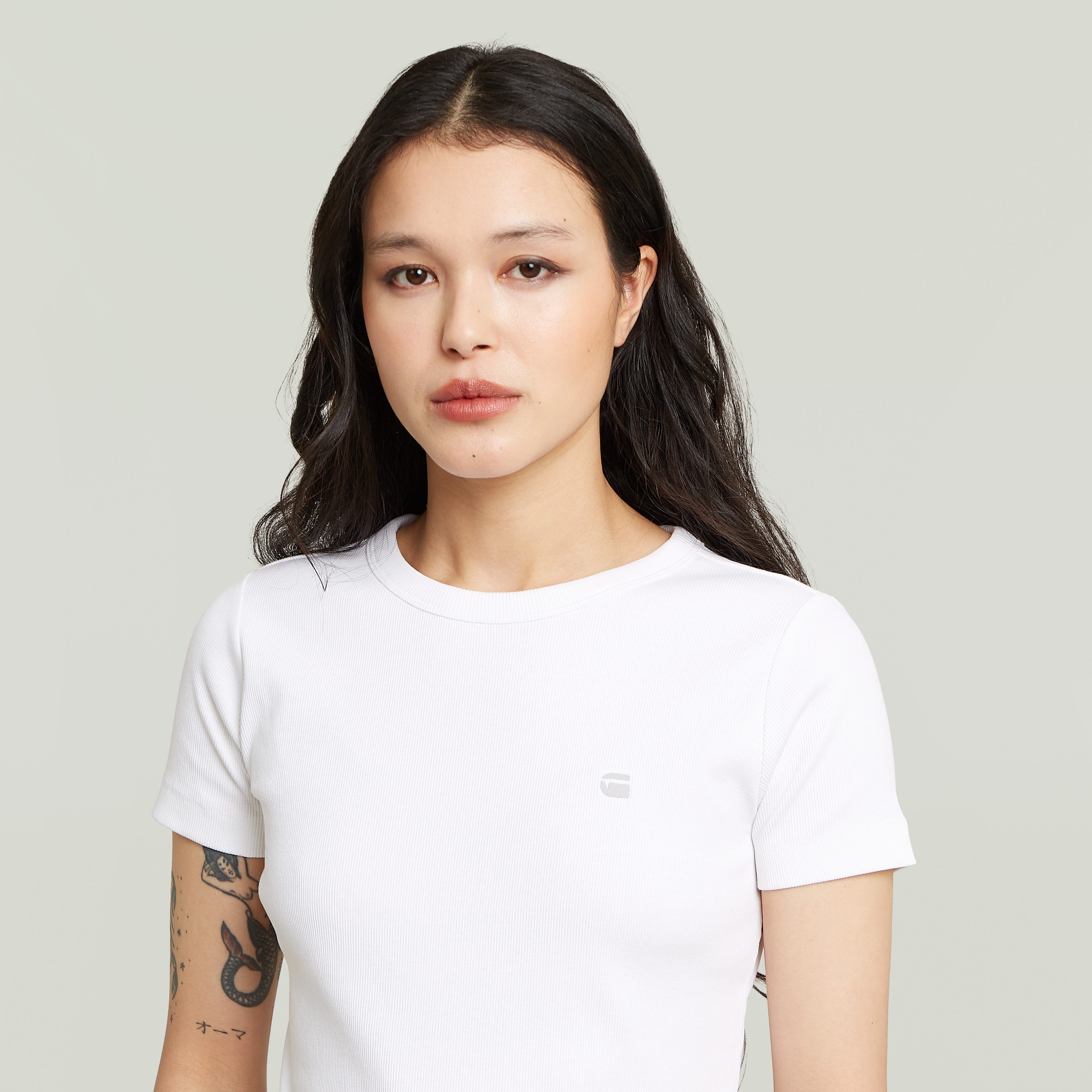 G-STAR T-Shirt »Slim Rib Wmn« in Rundhalsform