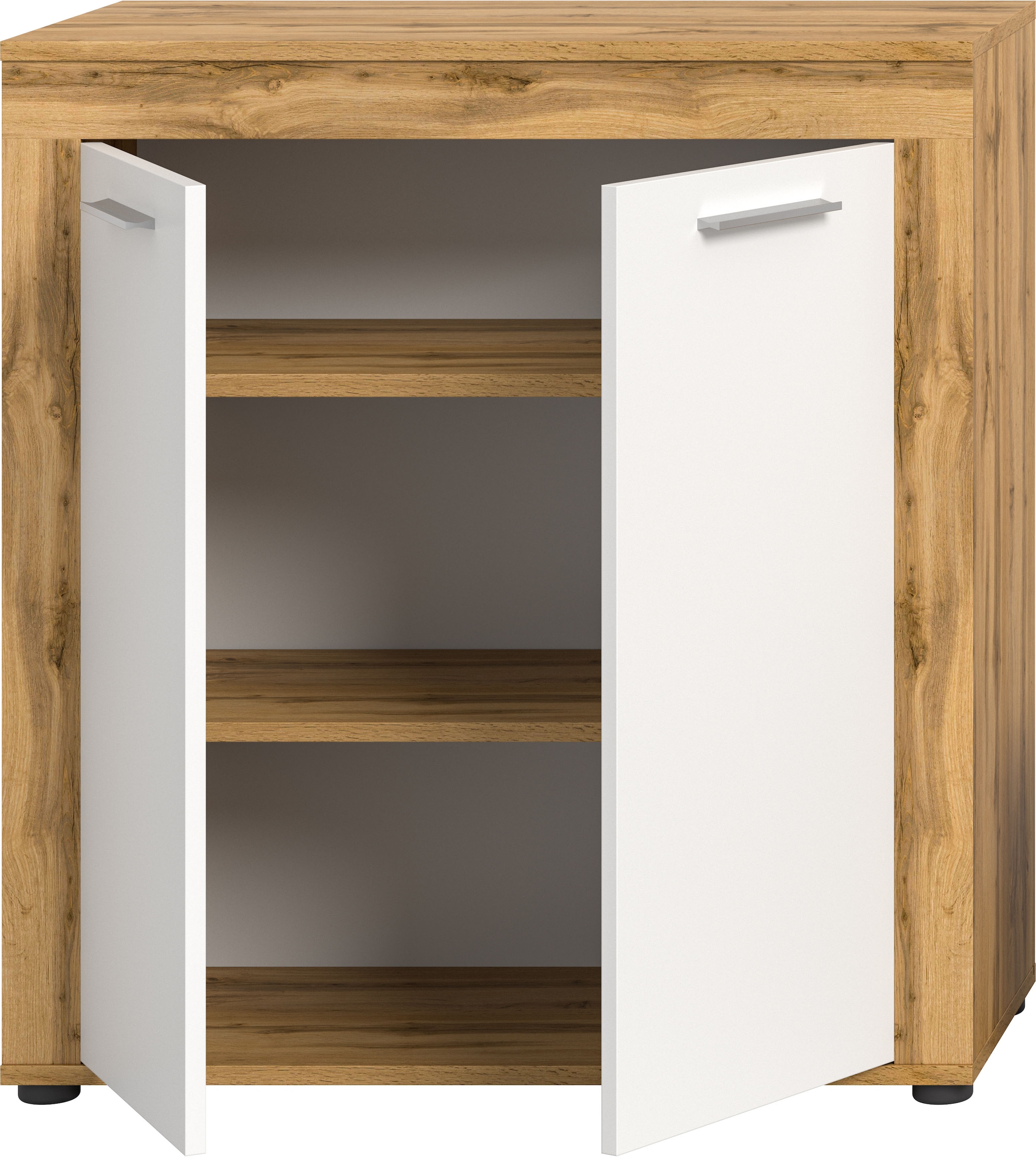 INOSIGN Highboard »Aosta, Höhe 88 cm, in verschiedenen Farbausführungen«, mit 2 Türen und 3 Fächern, Wohnzimmer, Kommode, Schrank