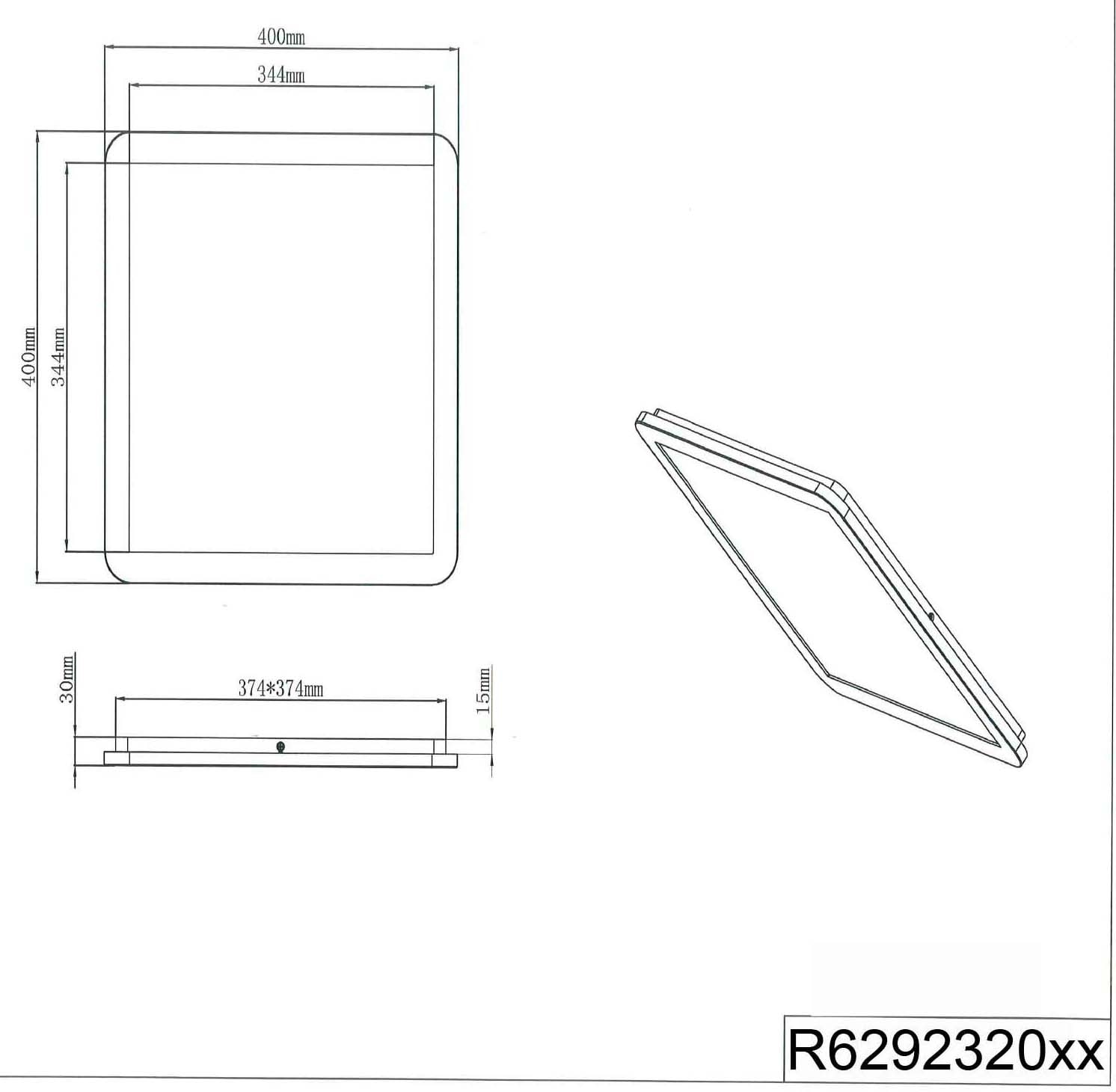 REALITY Leuchten LED Deckenleuchte »Camillus« LED-Board 1 Stk. Warmweiß matt schwarz Switch Dimmer, warmweiß 3000 K, Badezimmer geeignet, IP44