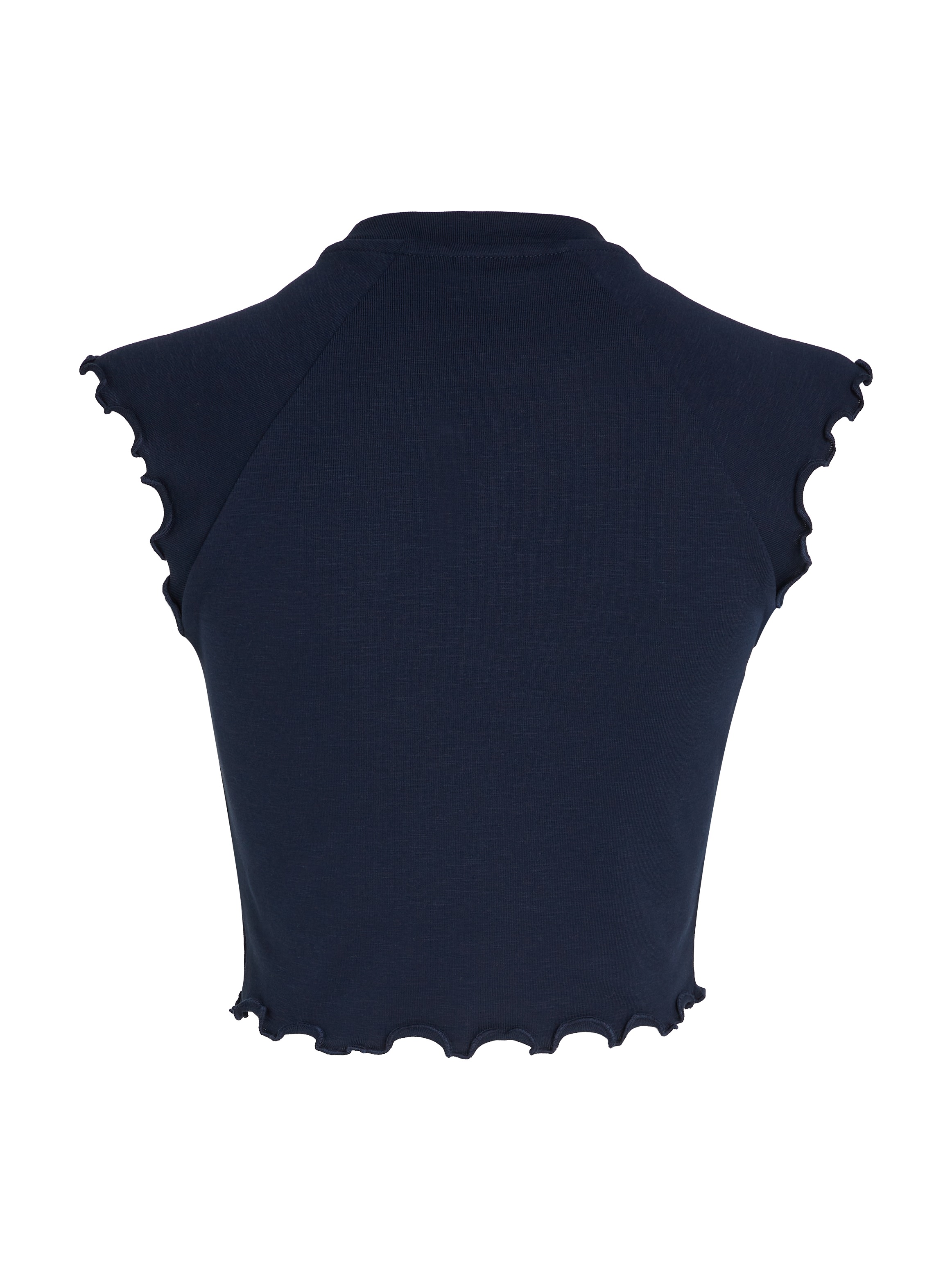 Tommy Jeans T-Shirt »TJW SLIM CRP BABYLOCK RIB TEE«, mit gewelltem Abschlüssen am Ärmel & Saum