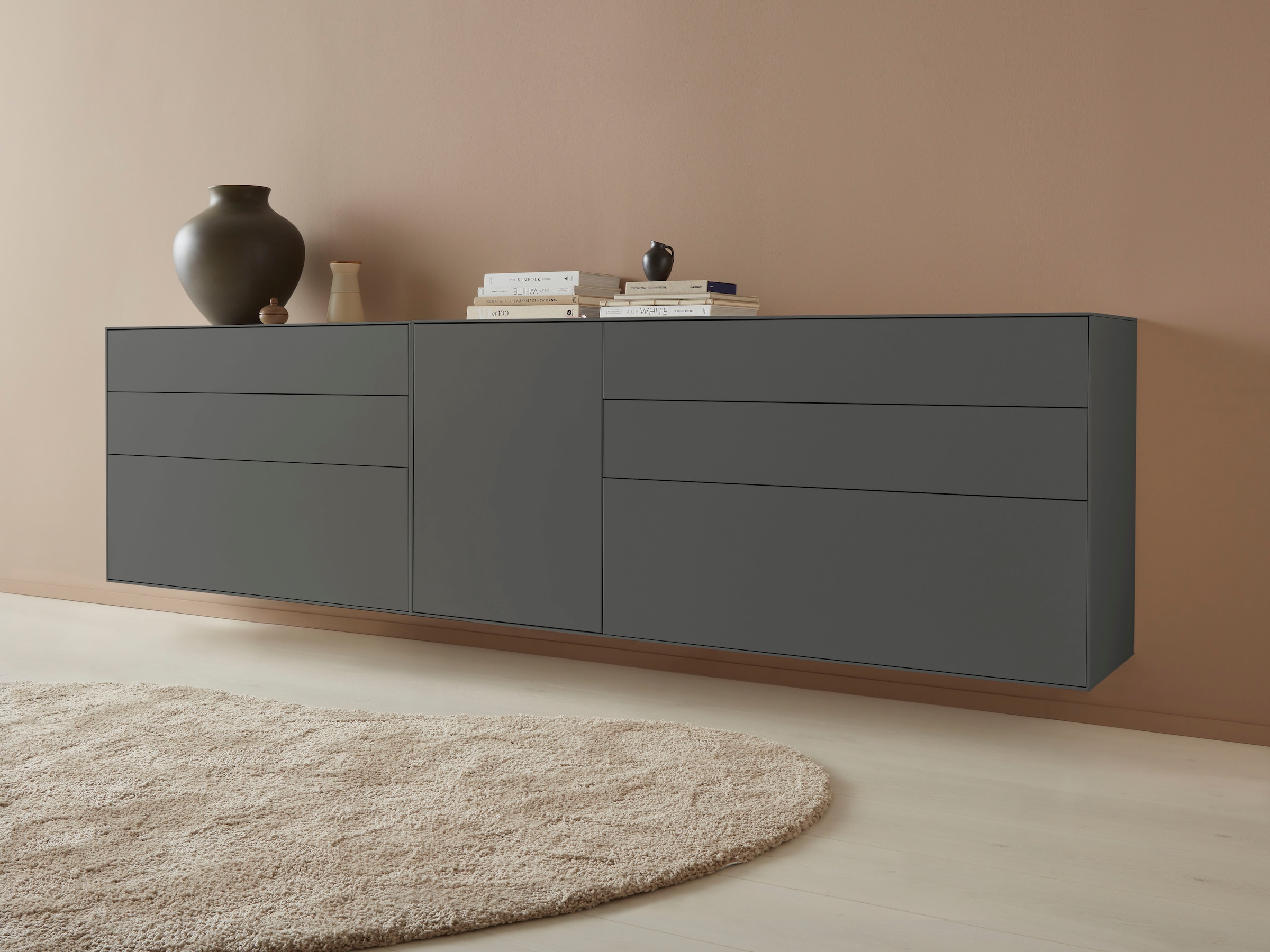 LeGer Home by Lena Gercke Sideboard »Essentials«, Breite: 167cm, MDF lackiert, Push-to-open-Funktion