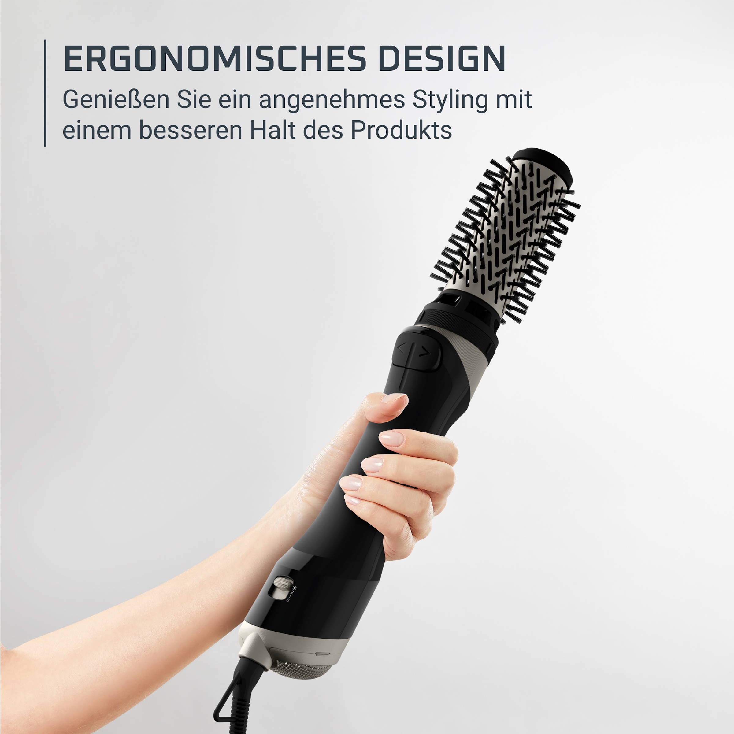 Rowenta Warmluftbürste »UB9530 Brush Activ Rotierende Warmluftbürste«, 3 Aufsätze, Ergonomisches Design, Keramikbeschichtung, Ionenfunktion, Naturborsten