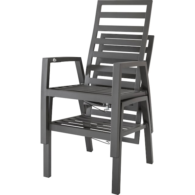 Destiny Hochlehner »GARDA«, (Set), 2 St., Polyester, Aluminium, stufenlos  verstellbar, inkl. Auflagen für Sitz- und Rücken auf Raten kaufen