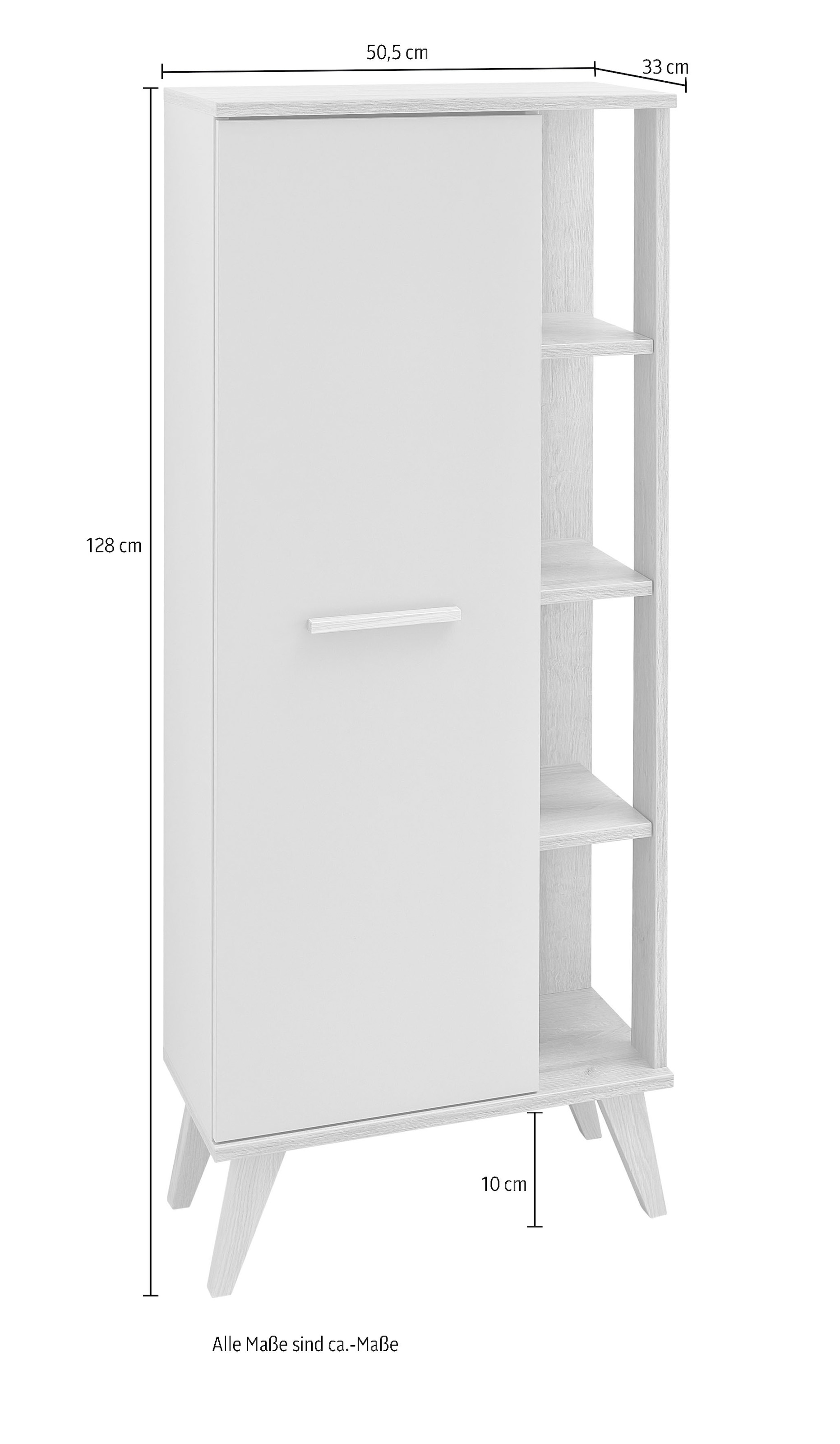 Saphir Badmöbel-Set »Quickset 3-teilig, Waschbeckenunterschrank mit LED-Spiegel«, (3 St.), Midischrank, inkl. Türdämpfer, 2 Türen, 3 Glas-Einlegeböden, Bad-Set