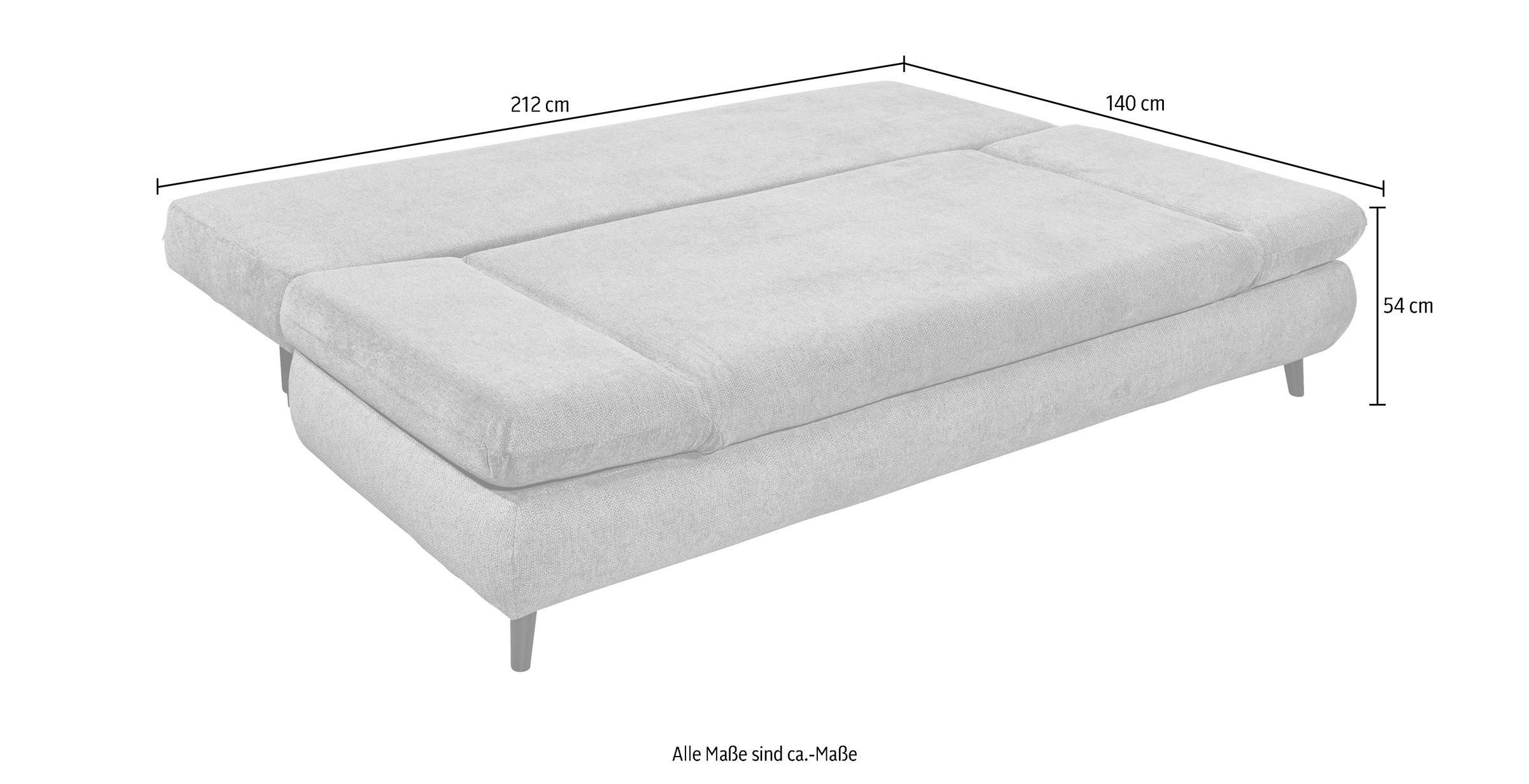 ED EXCITING DESIGN Schlafsofa »Sunny«, mit Bettkasten & Armteilverstellung