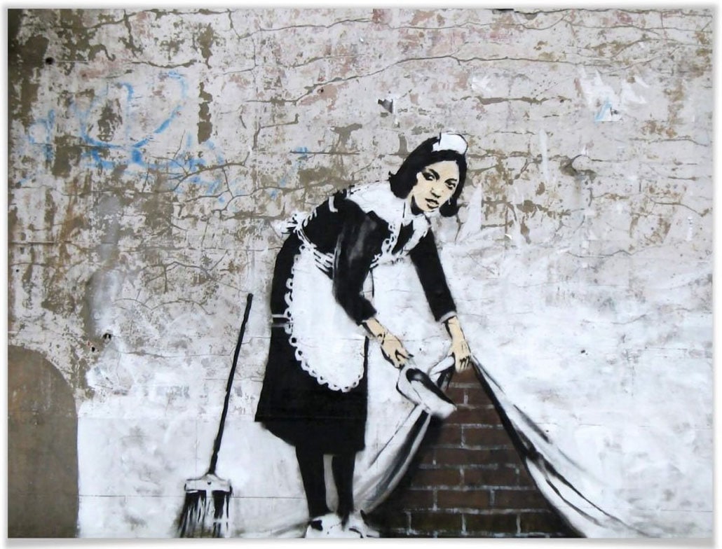Wall-Art Poster »Graffiti Bilder Maid in London«, Menschen, (1 St.), Poster,  Wandbild, Bild, Wandposter bequem bestellen