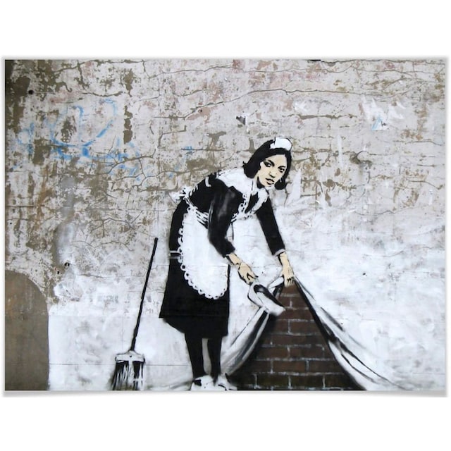 Wall-Art Poster »Graffiti Bilder Maid in London«, Menschen, (1 St.), Poster,  Wandbild, Bild, Wandposter bequem bestellen