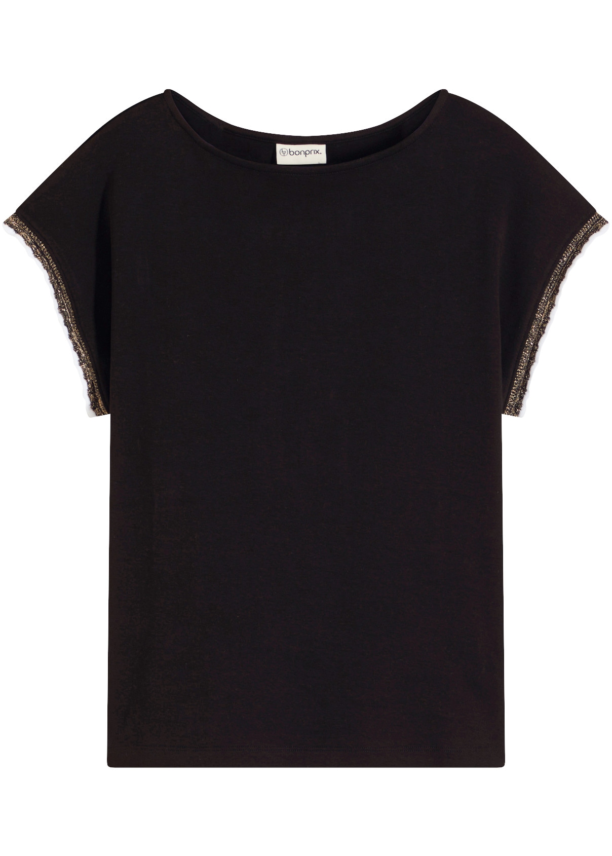 bonprix T-Shirt aus reiner Baumwolle, lässige Passform, Kurzarm-Design