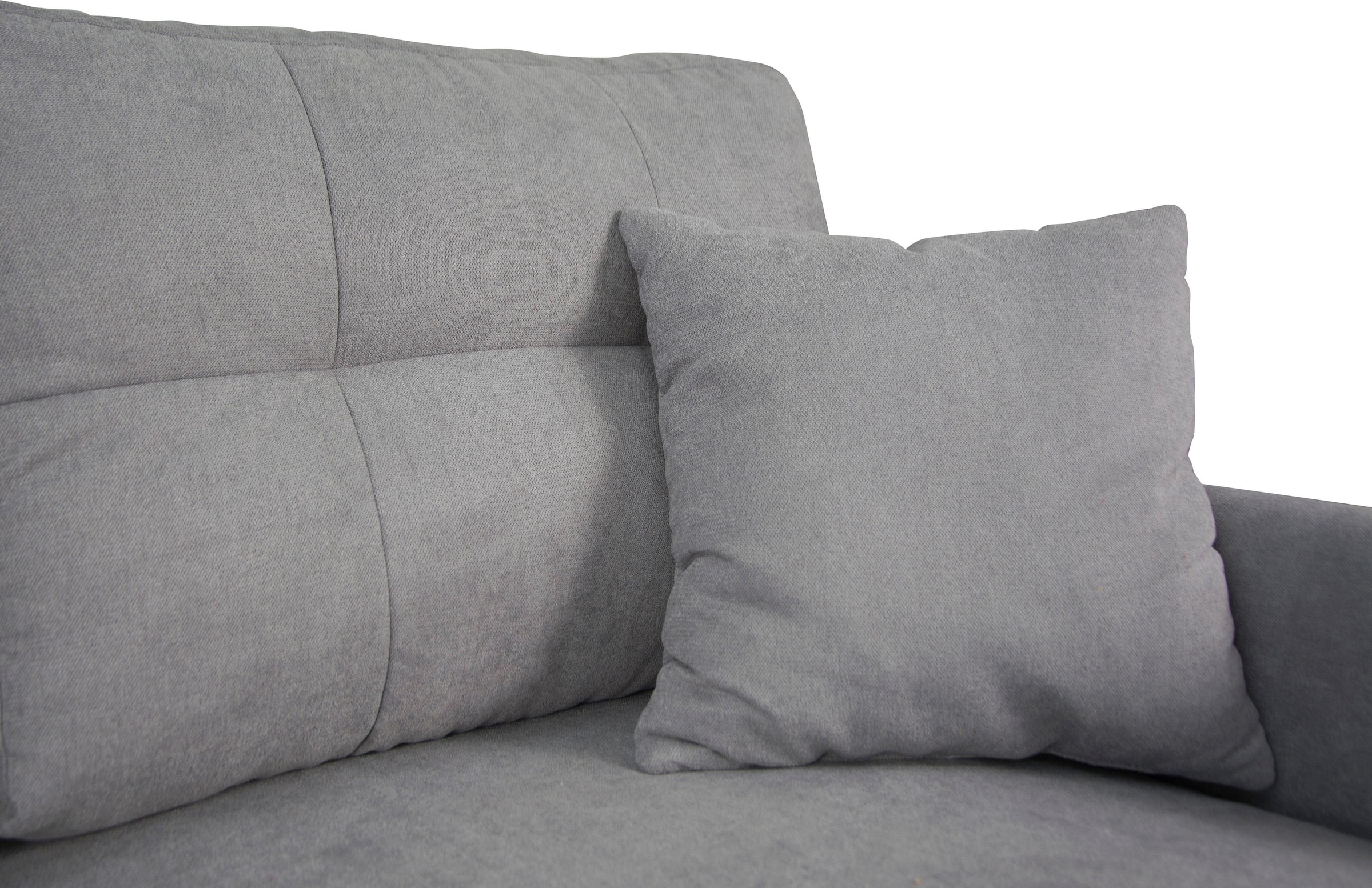 Home affaire 3-Sitzer »TRIPLO optionale Schlafsofa mit Bettkasten, Maße B/T/H: 215/100/89 cm«, Wahlweise Bettfunktion - Liegefläche 145x191 cm, Rücken-, Zierkissen