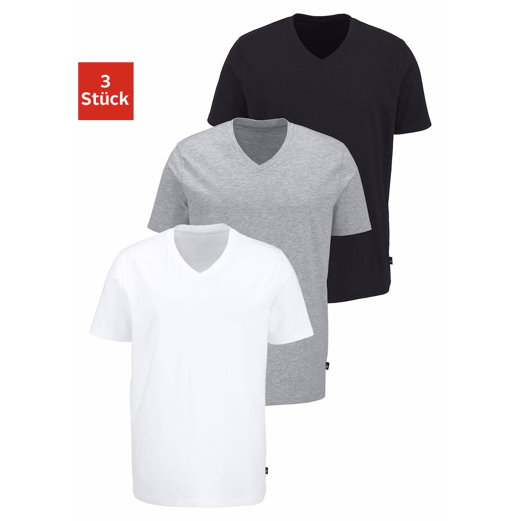 Bruno Banani T-Shirt, (3 tlg., 3er-Pack)