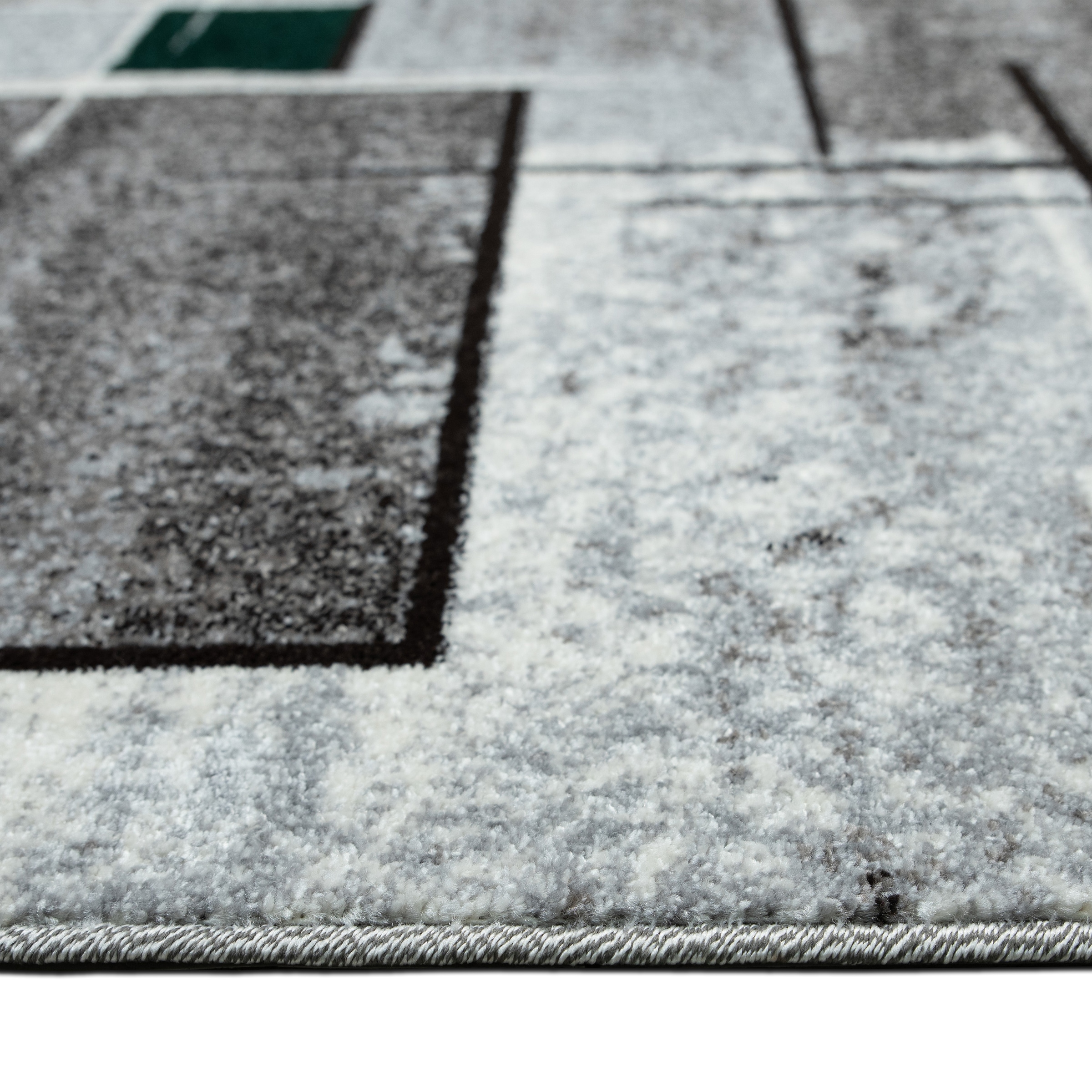 my home Teppich »Deblin« rechteckig 9 mm Höhe weicher Flor, Kurzflor, Karo-Design, modern, geometrisches Muster