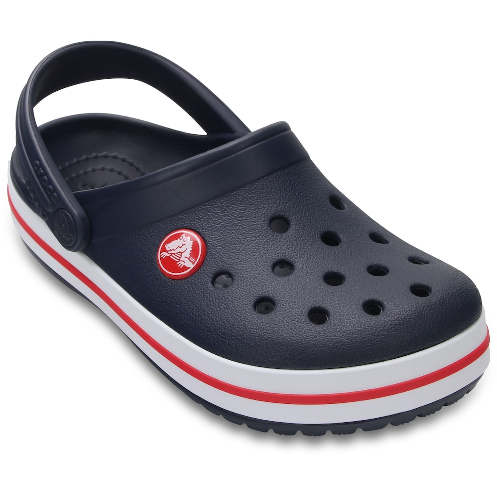 Crocs Clog »Crocband Clog K«, Sommerschuh, Schlappen, Hausschuh, Badeschuh mit Kontrast-Akzenten