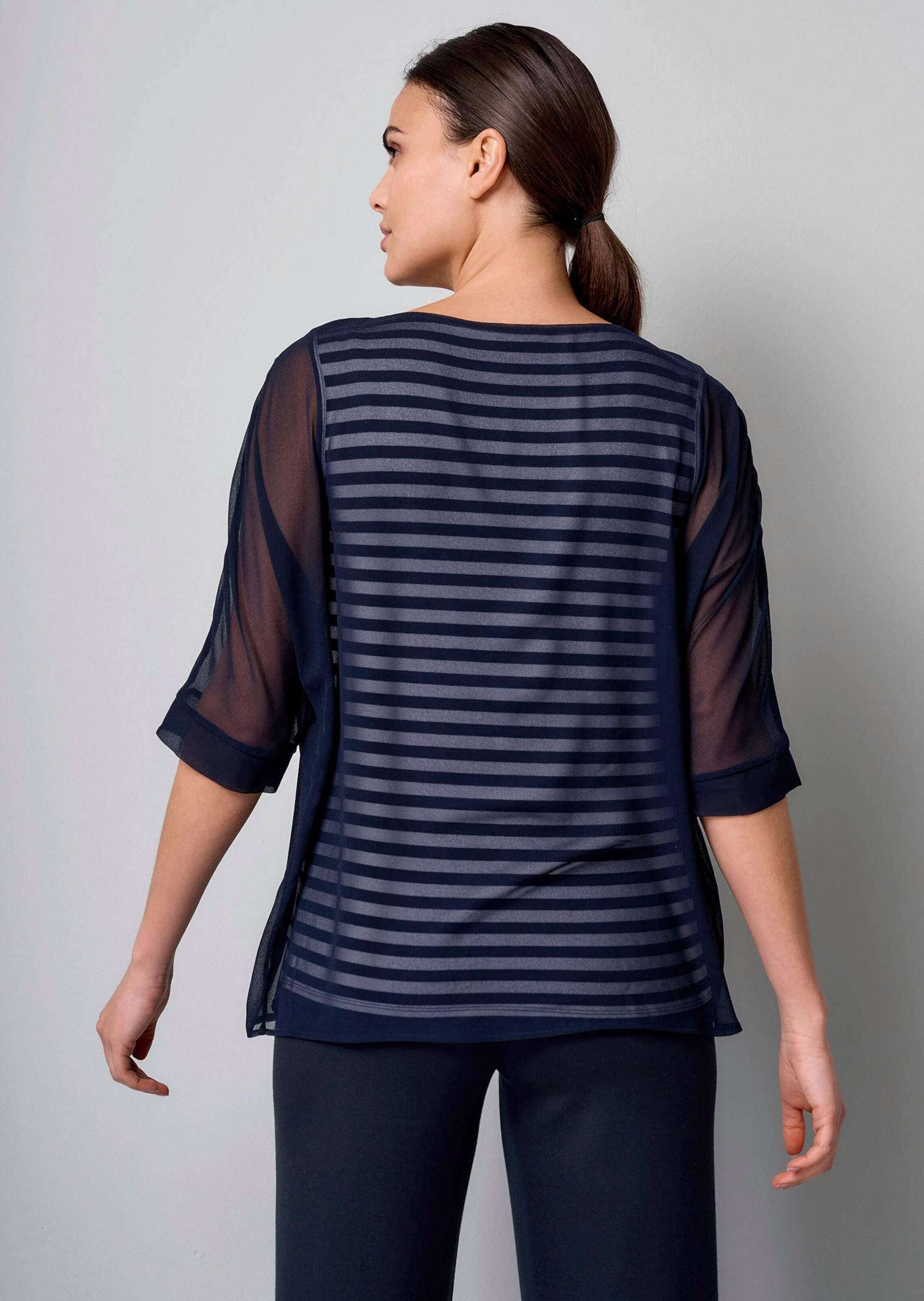 Alba Moda Kurzarmbluse »Bluse Bluse in Streifendessin«