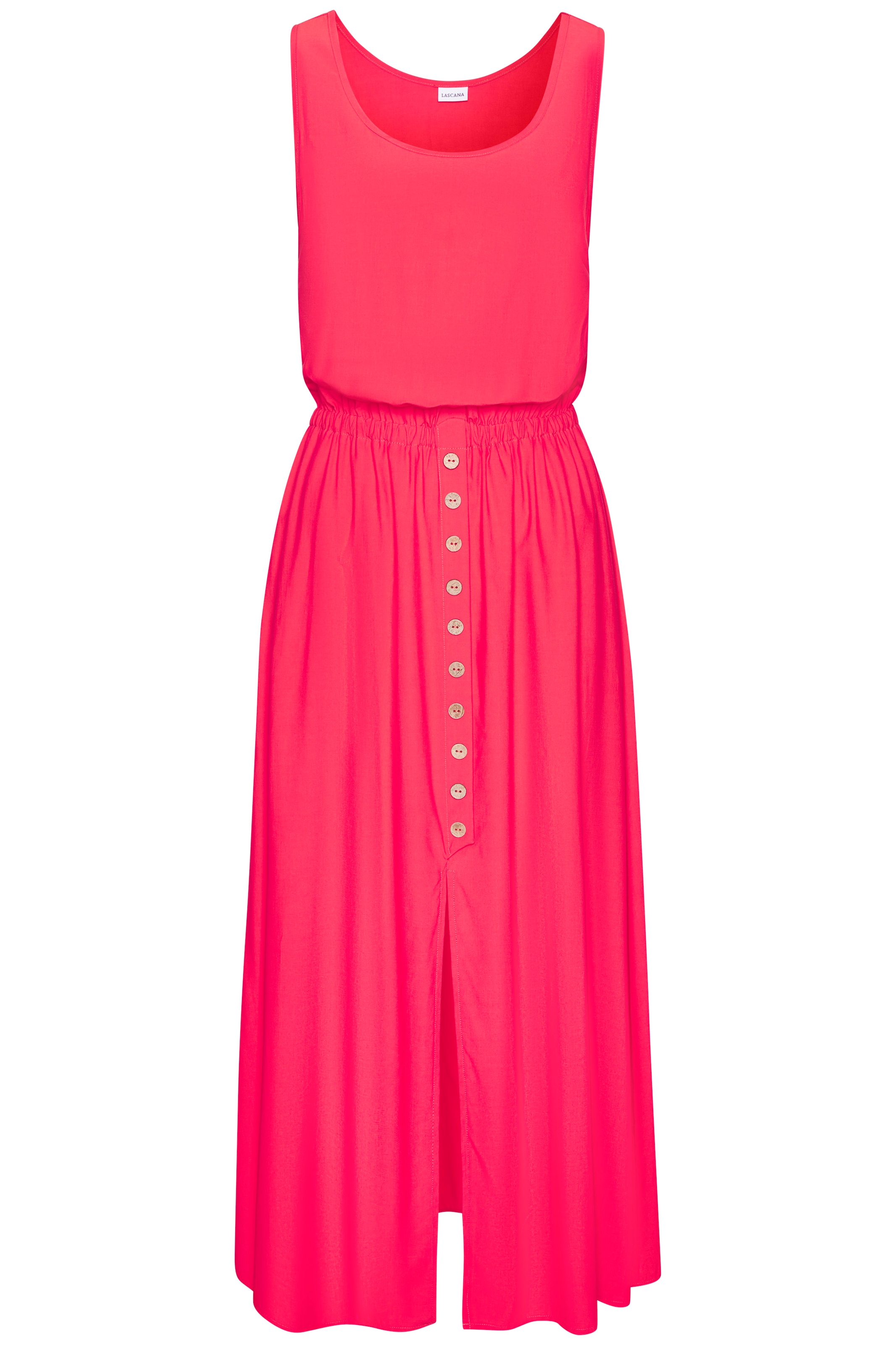 LASCANA Maxikleid mit Zierknöpfen, Sommerkleid, modisch