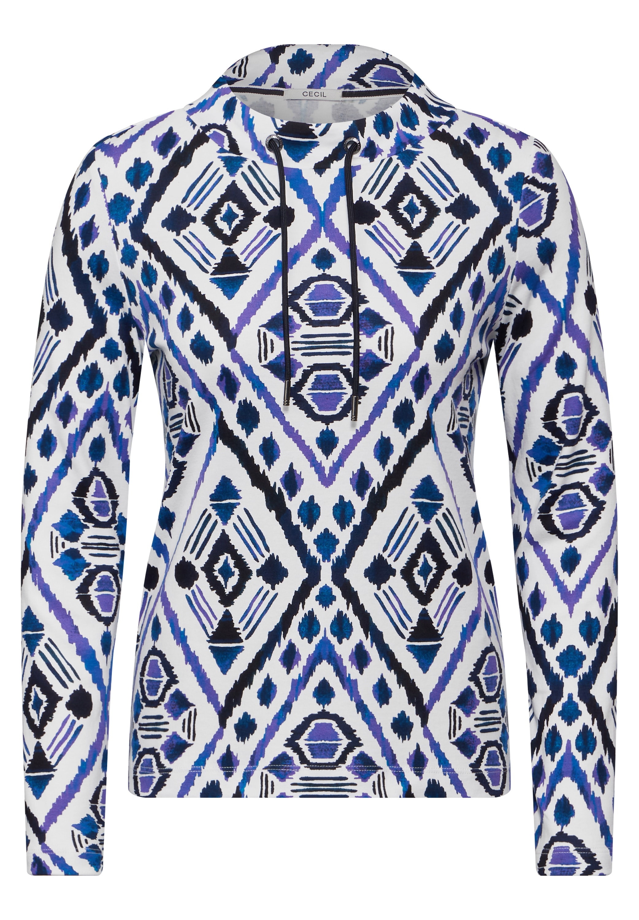 Cecil Langarmshirt, mit grafischem Muster