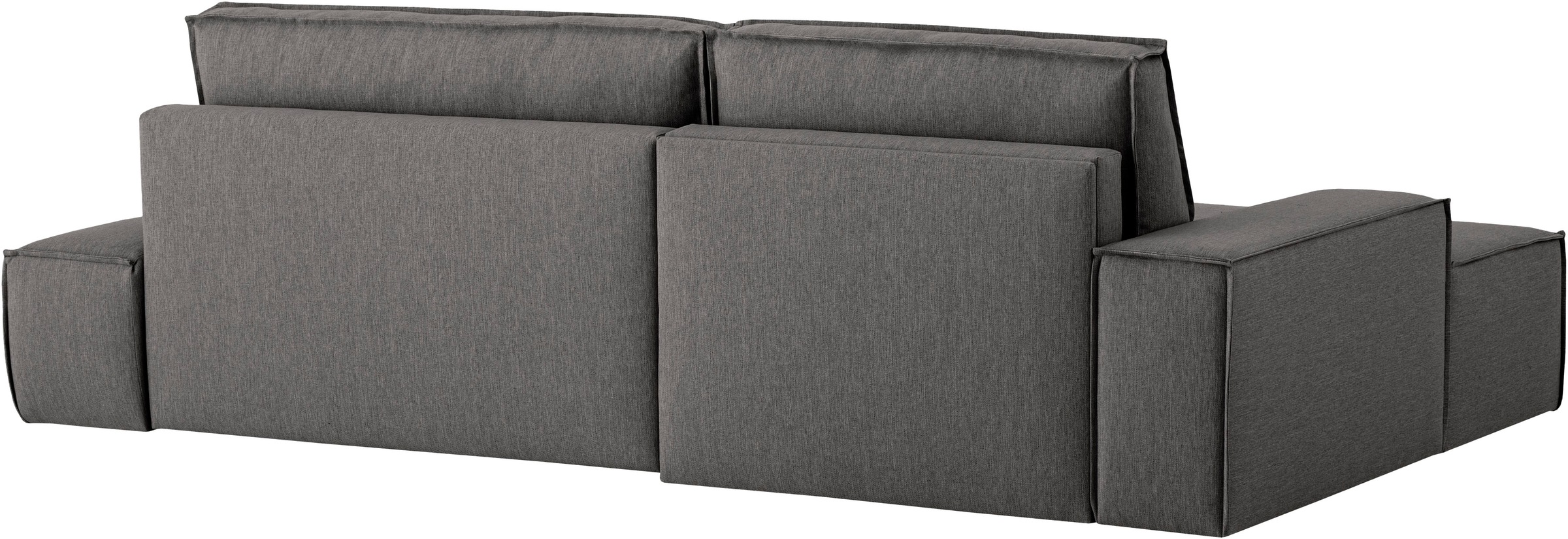 Home affaire Ecksofa »SHERWOOD, Schlafsofa in L-Form offen (275cm), Cord, Leinenoptik«, Schlaffunktion und Bettkasten, Kedernaht, hoher Sitz- & Liegekomfort