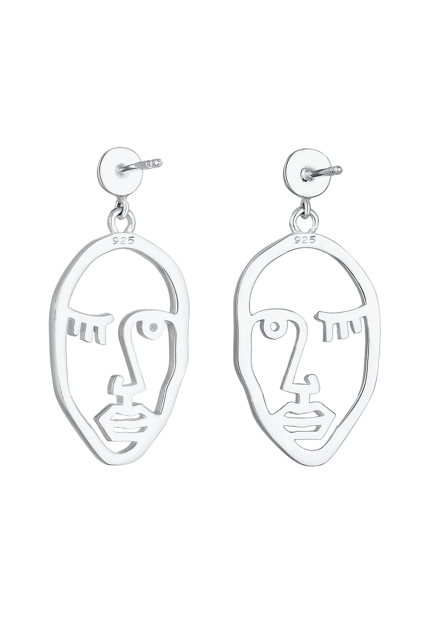 Elli Paar Ohrhänger »Ohrringe Ohrhänger Gesicht Design 925 Sterling Silber«