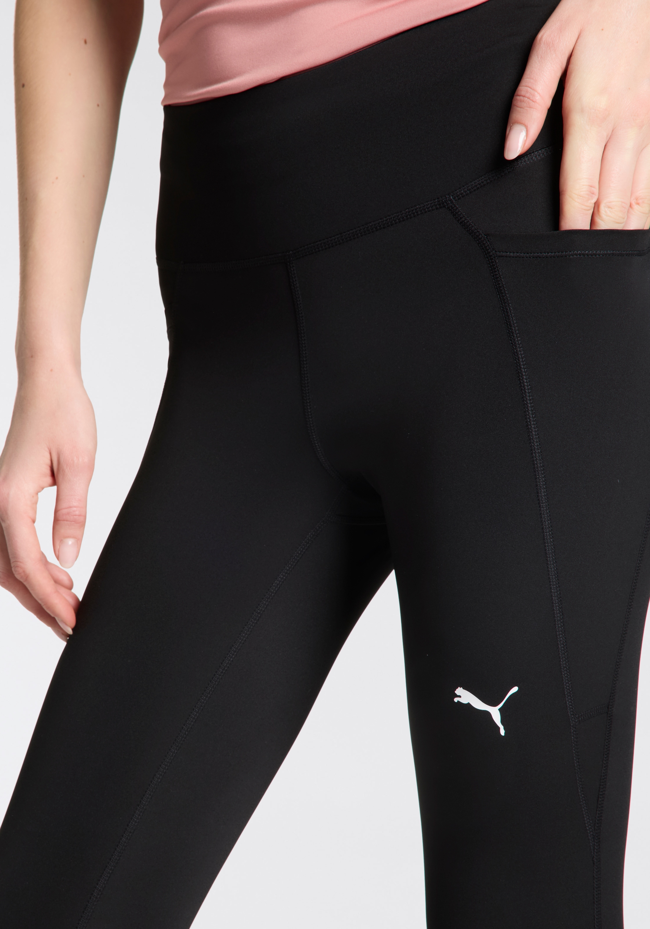 PUMA Trainingstights »W TAD ESSENTIAL HW CAPRI TIGHT«, perfekt fürs Fitnessstudio, DryCell Technologie