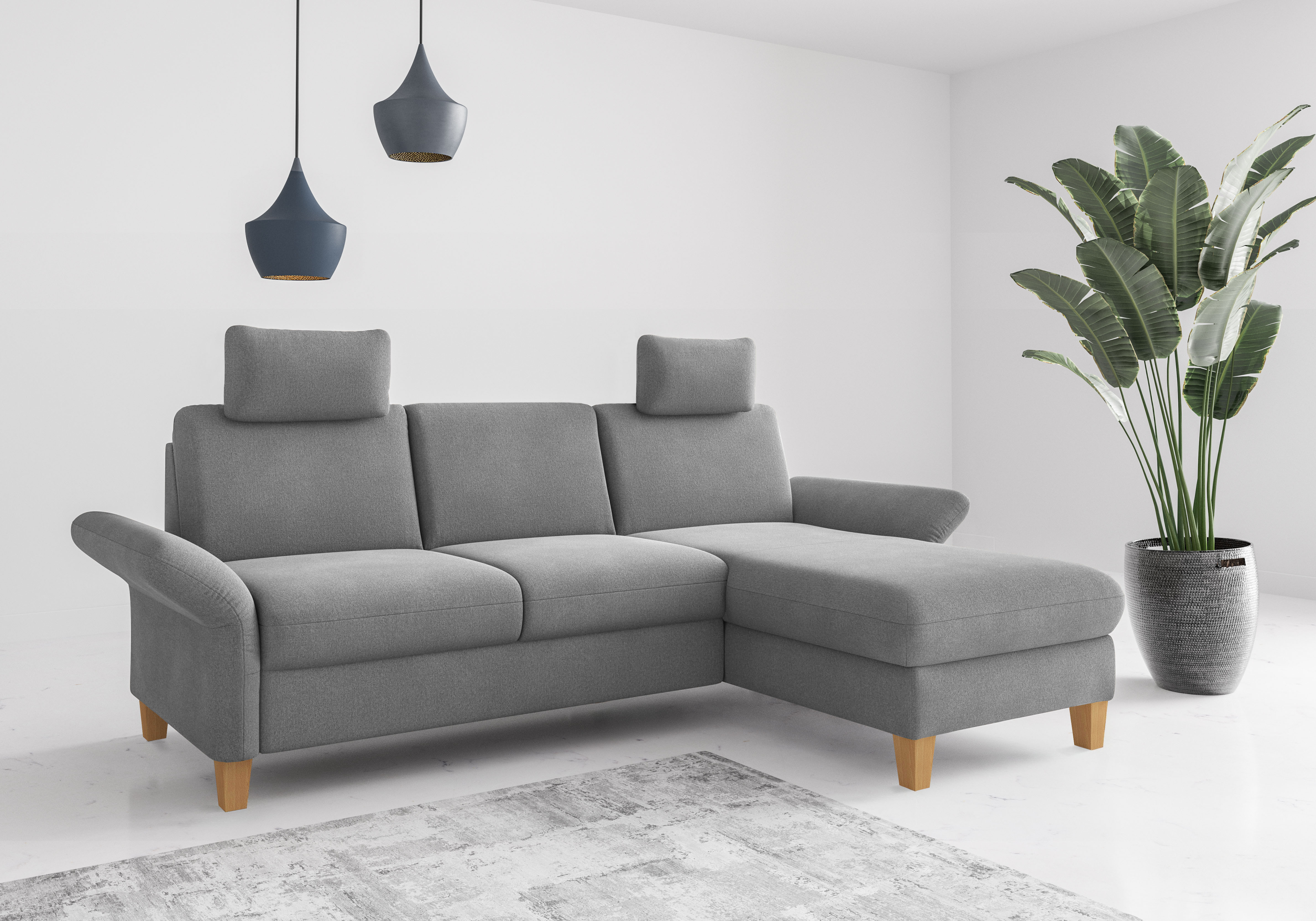 OTTO home Ecksofa "Rochelle, L-Form" wahlweise mit Armteilverstellung, Schlaffunktion und Bettkasten