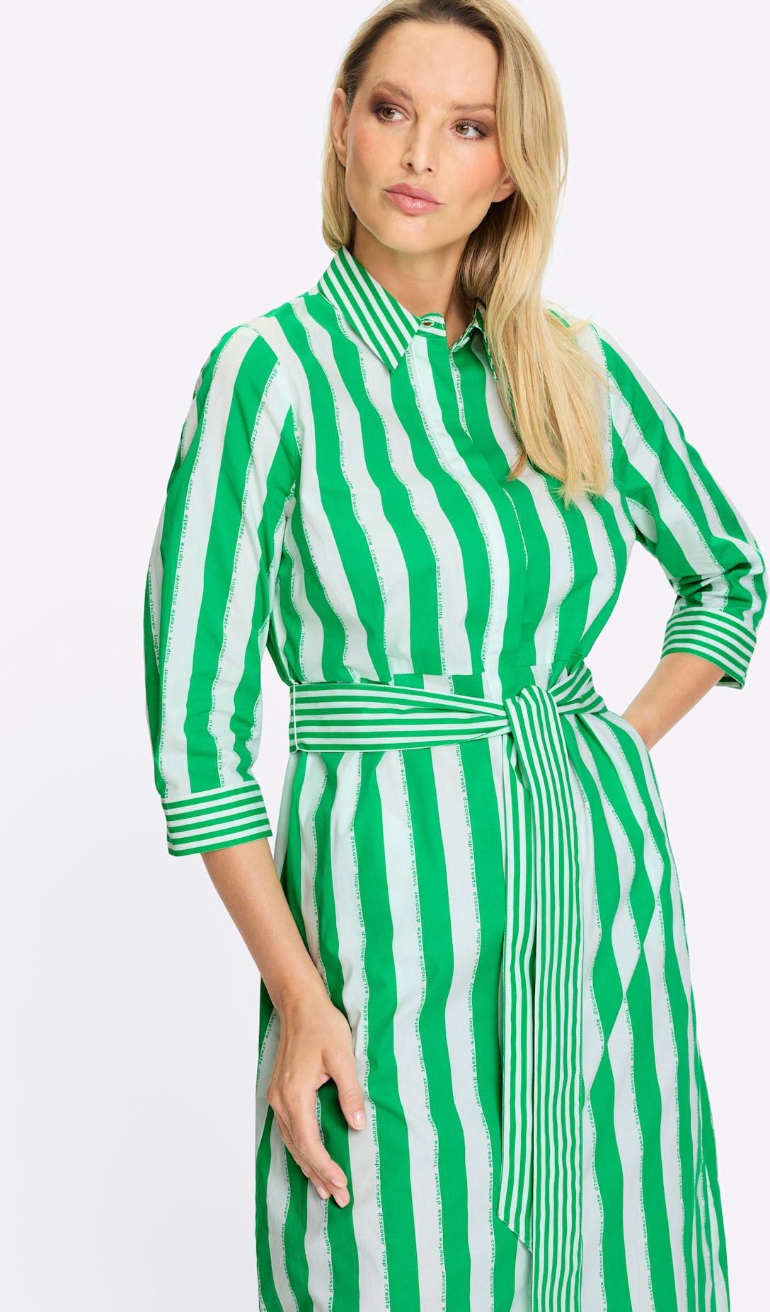 heine Hemdblusenkleid »Streifenkleid« Nahttasche