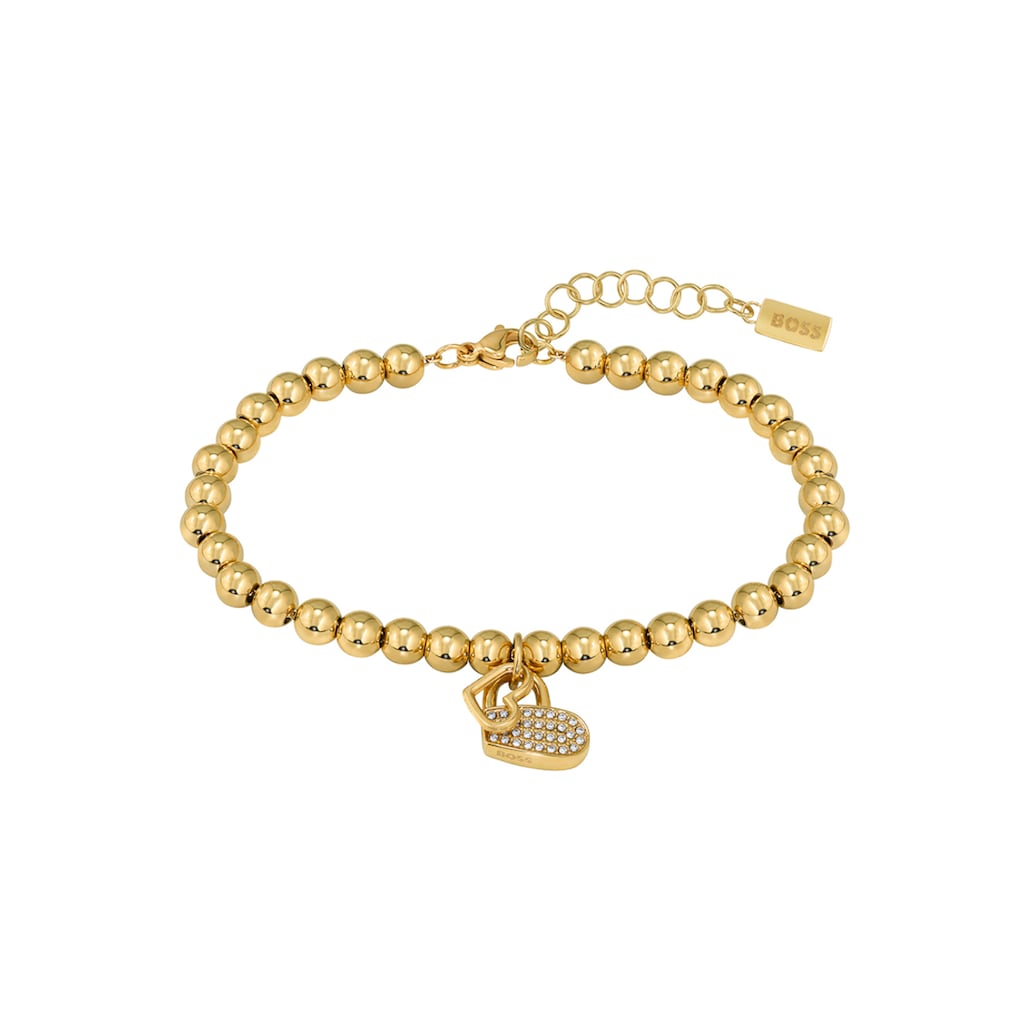 BOSS Armkette »Beads collection 1580287« mit Glasstein